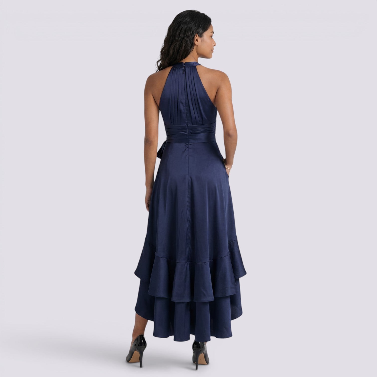 Vestido de Fiesta Satinado Mujer