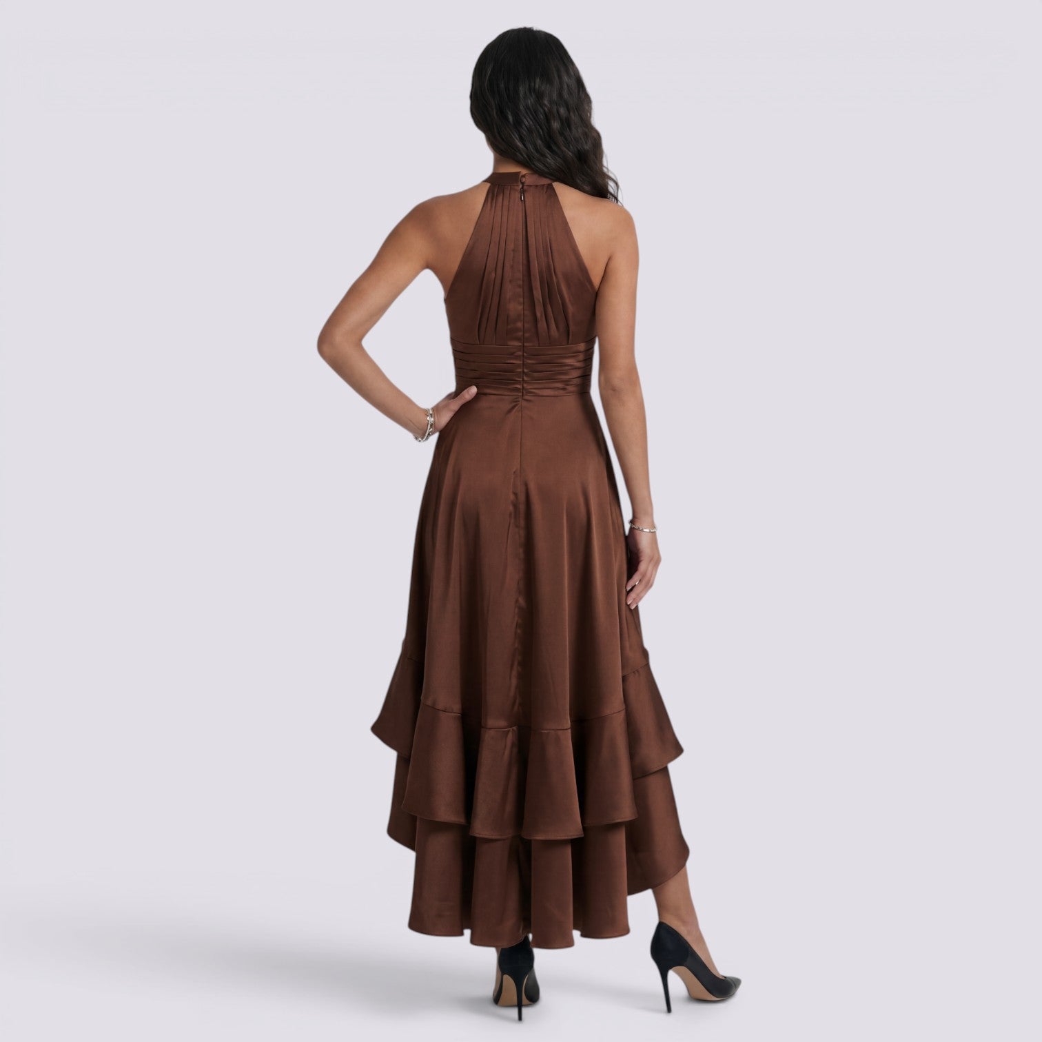 Vestido de Fiesta Satinado Mujer