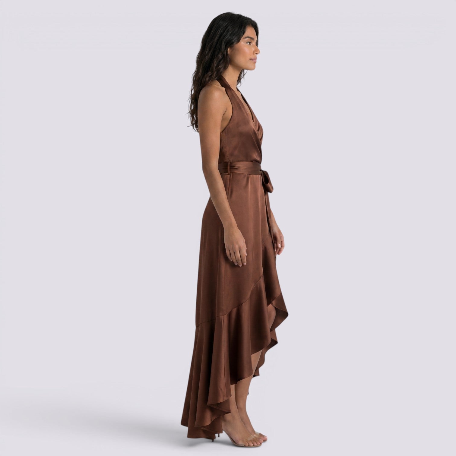 Vestido de Fiesta Satinado Mujer