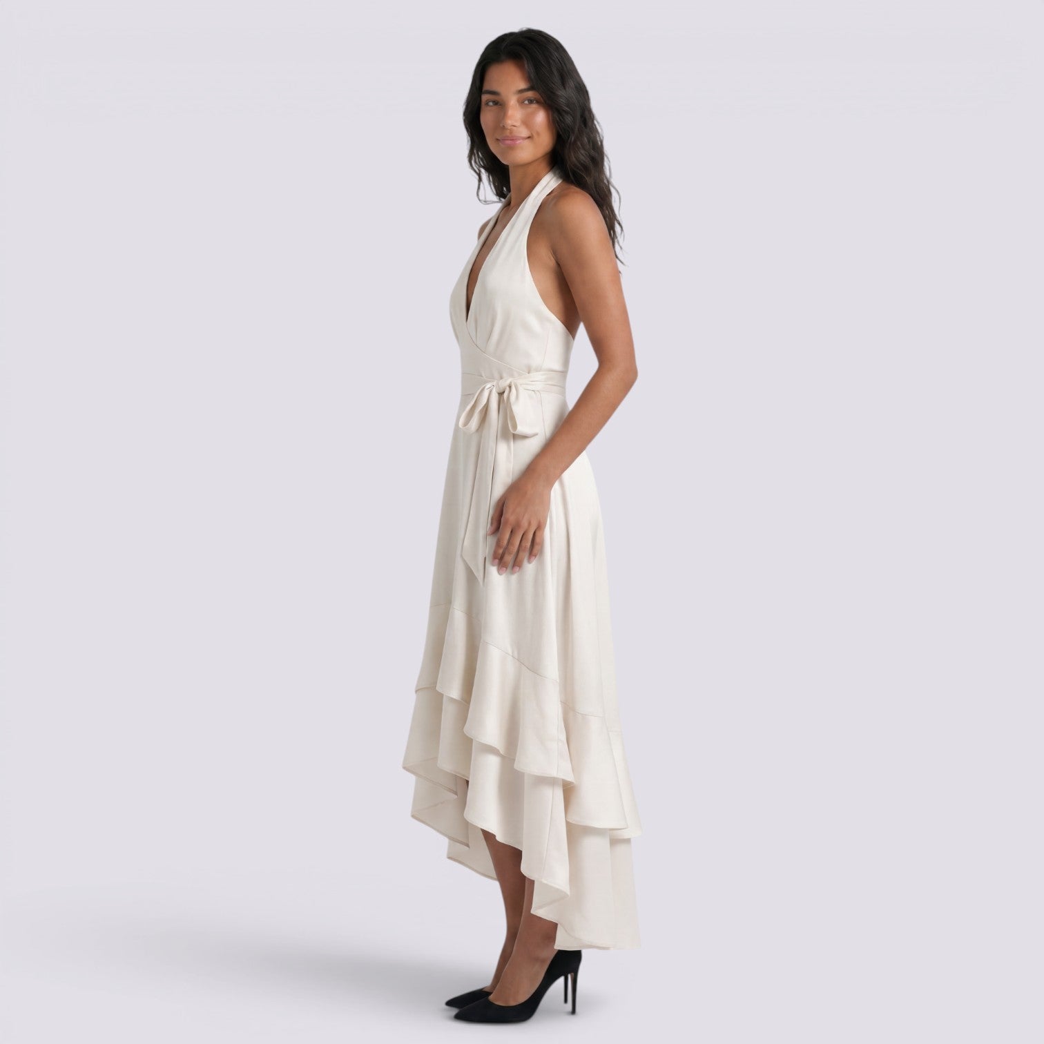Vestido de Fiesta Satinado Mujer