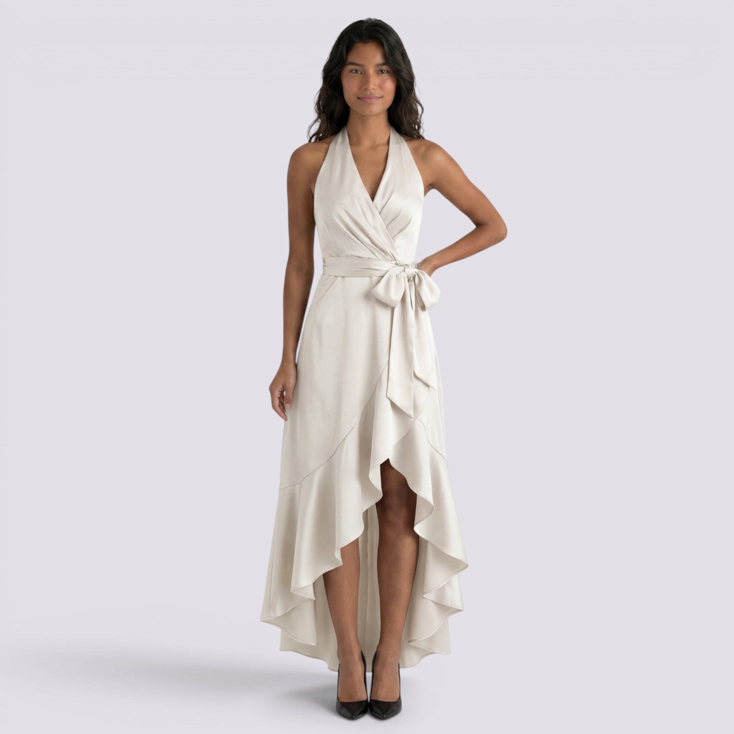 Vestido de Fiesta Satinado Mujer