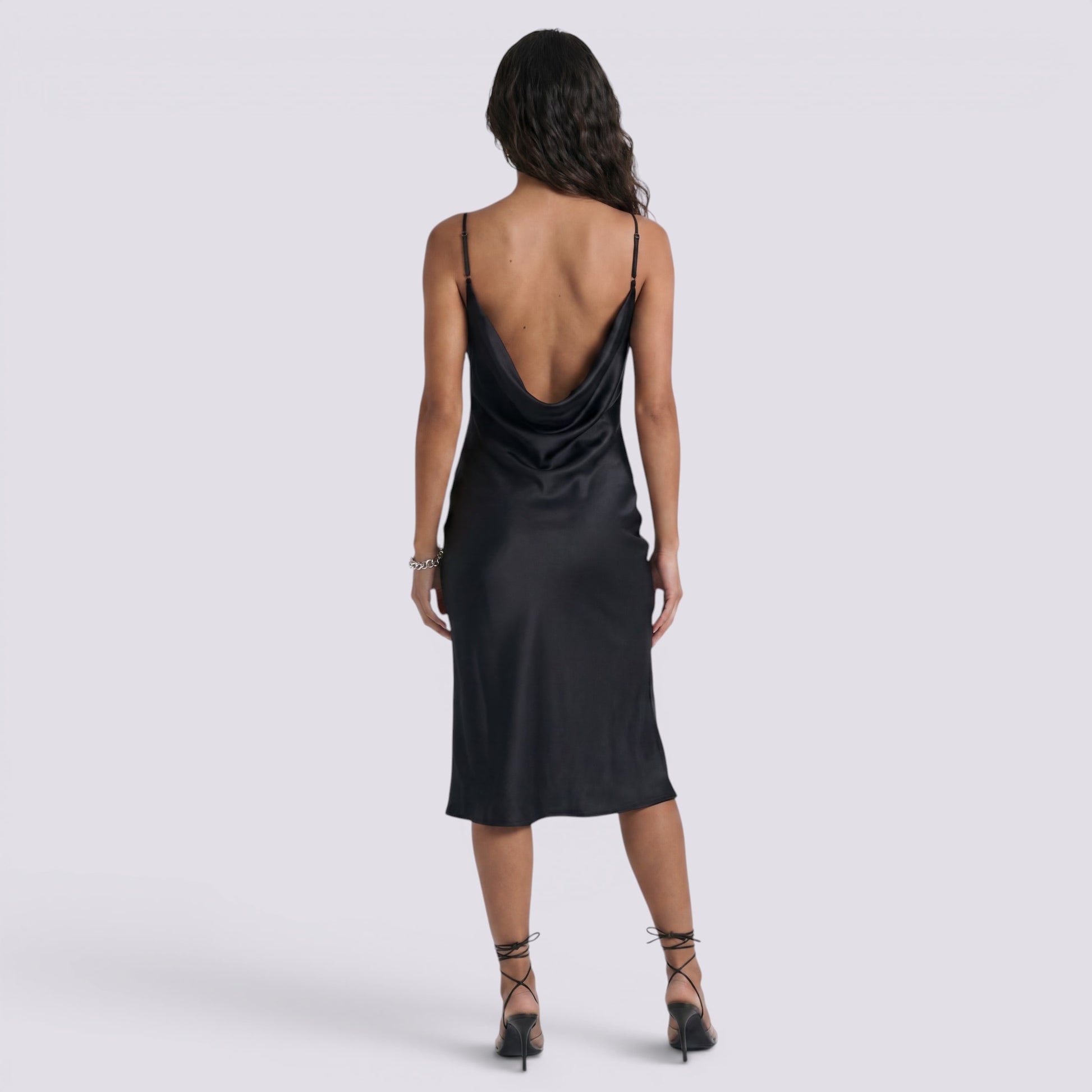 Vestido Midi Mujer Escote V