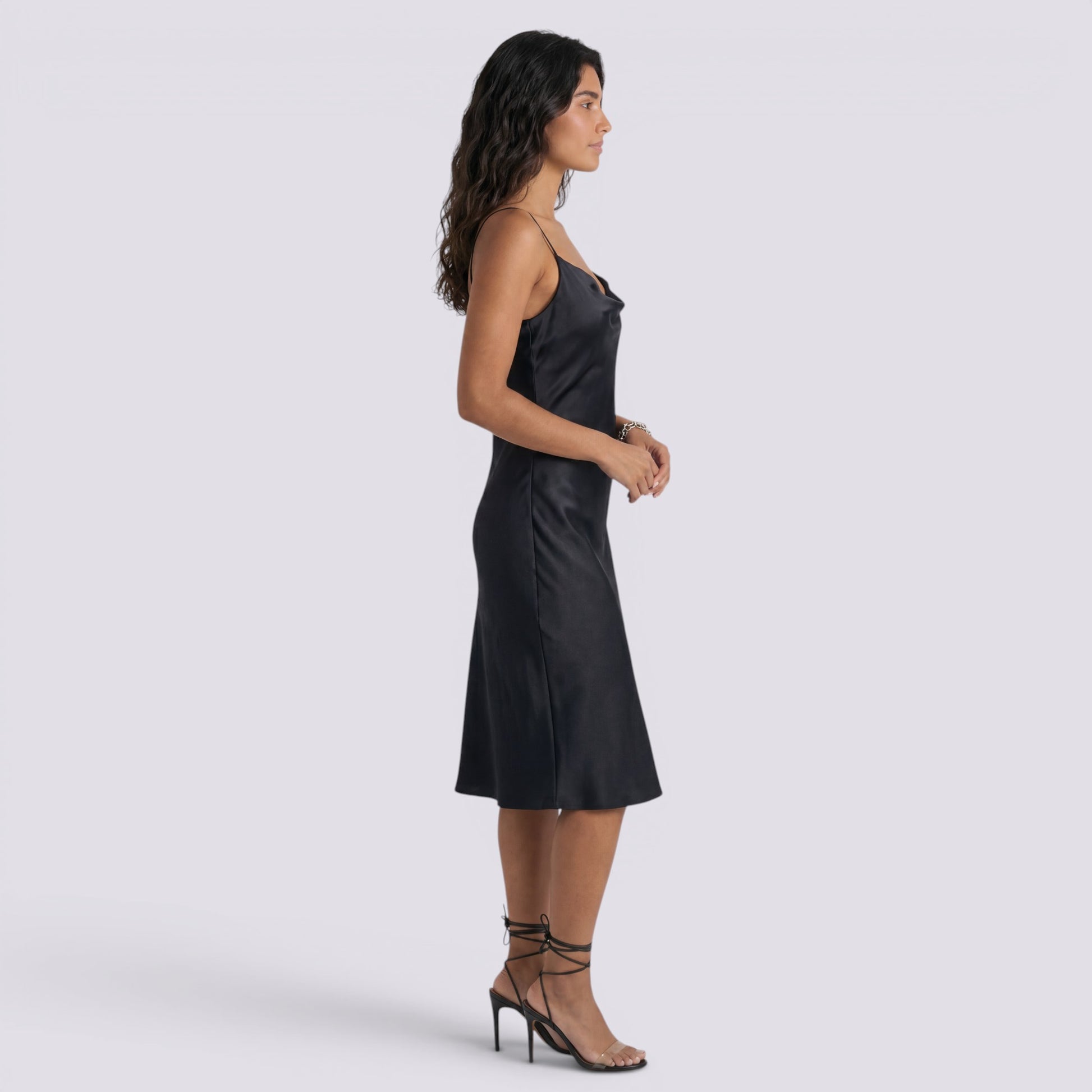 Vestido Midi Mujer Escote V