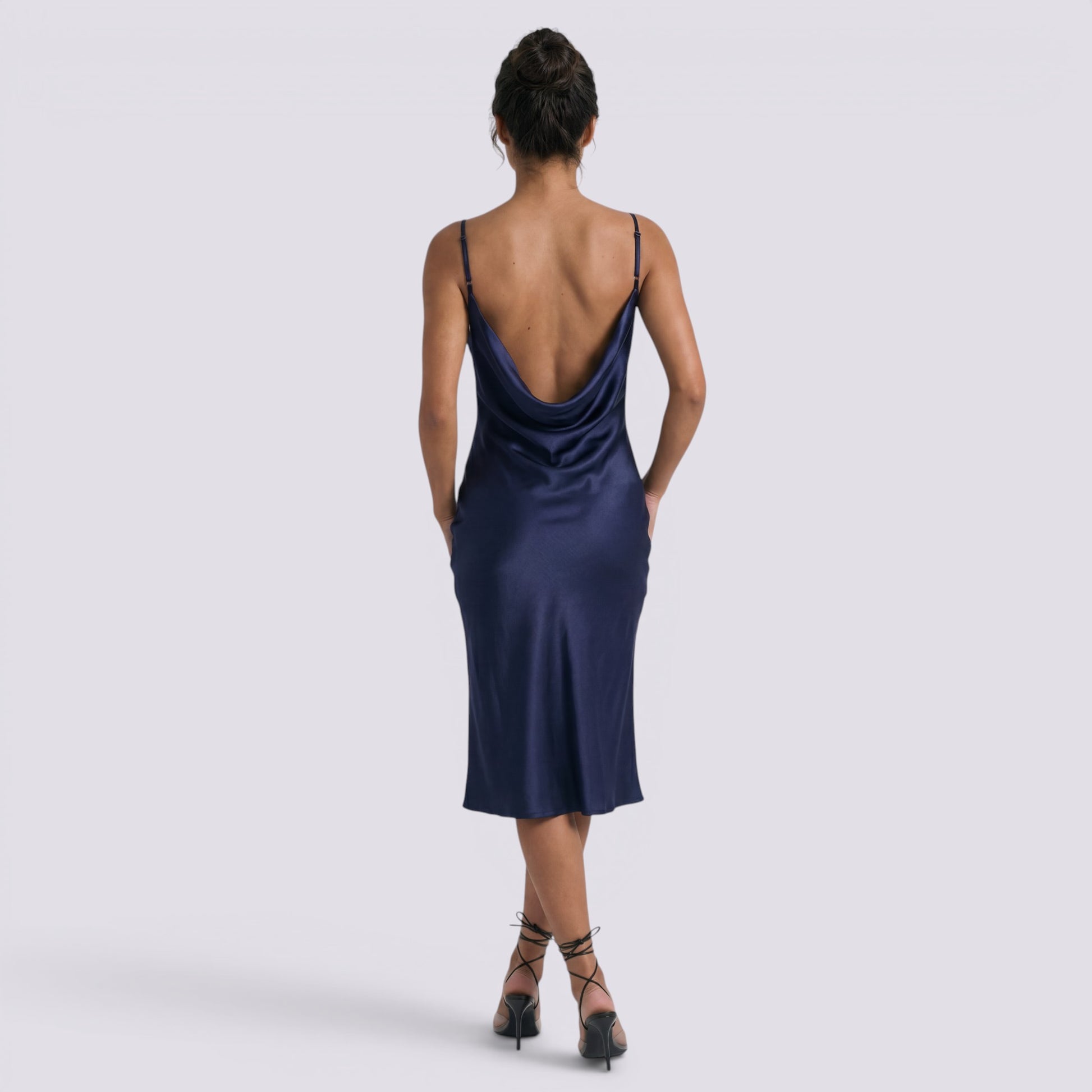 Vestido Midi Mujer Escote V