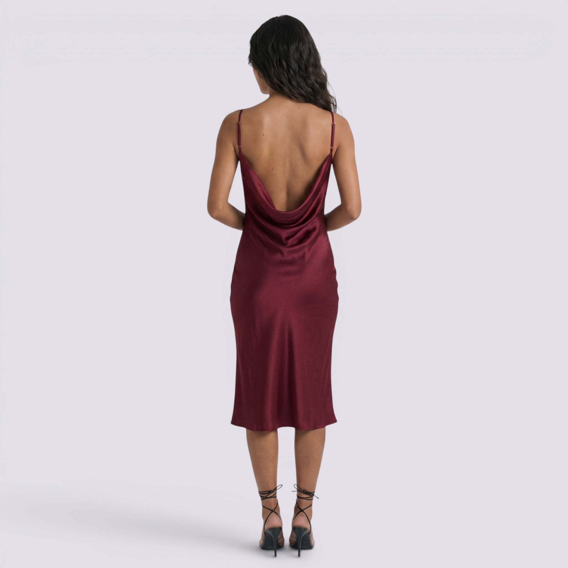 Vestido Midi Mujer Escote V