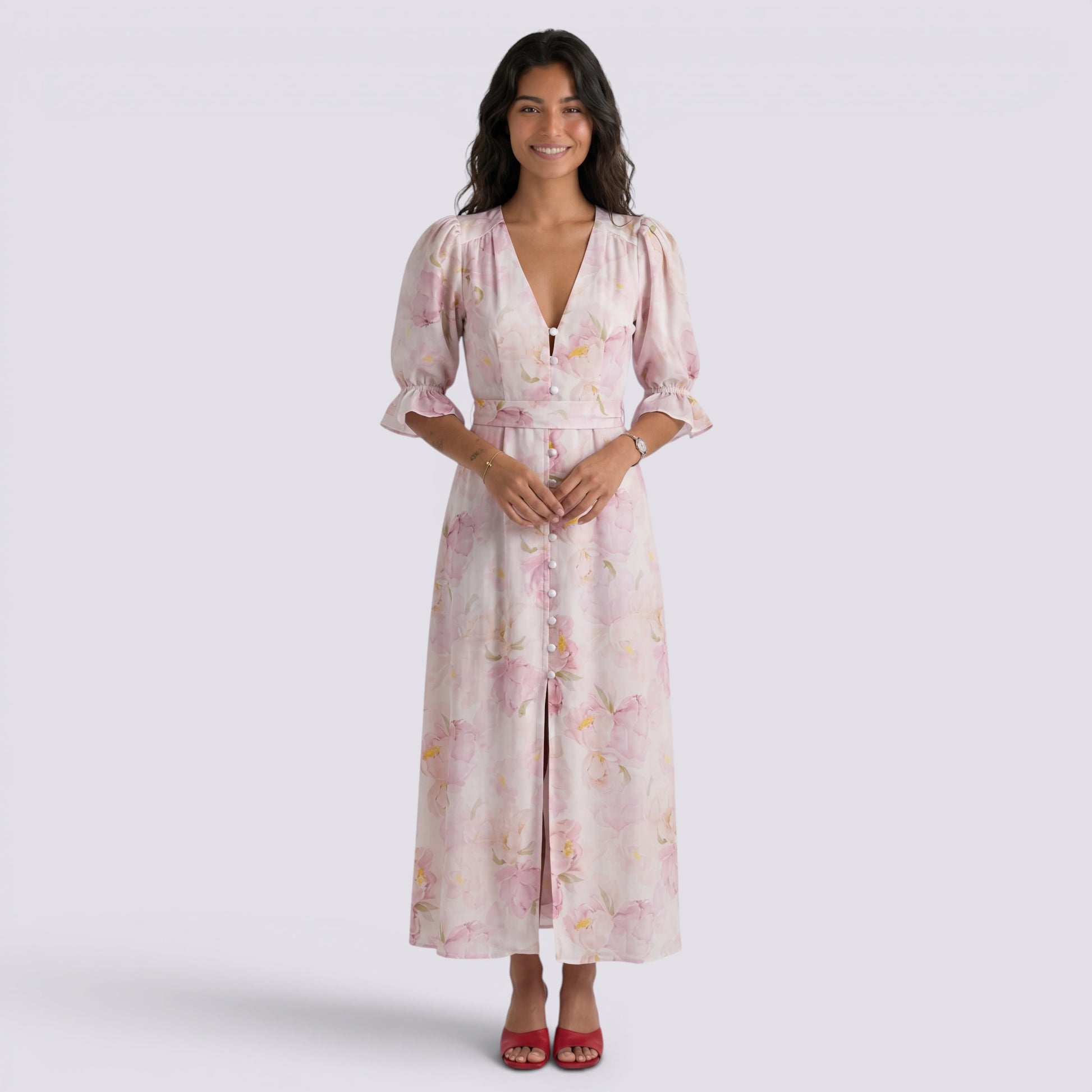 Vestido Largo Floral Mujer
