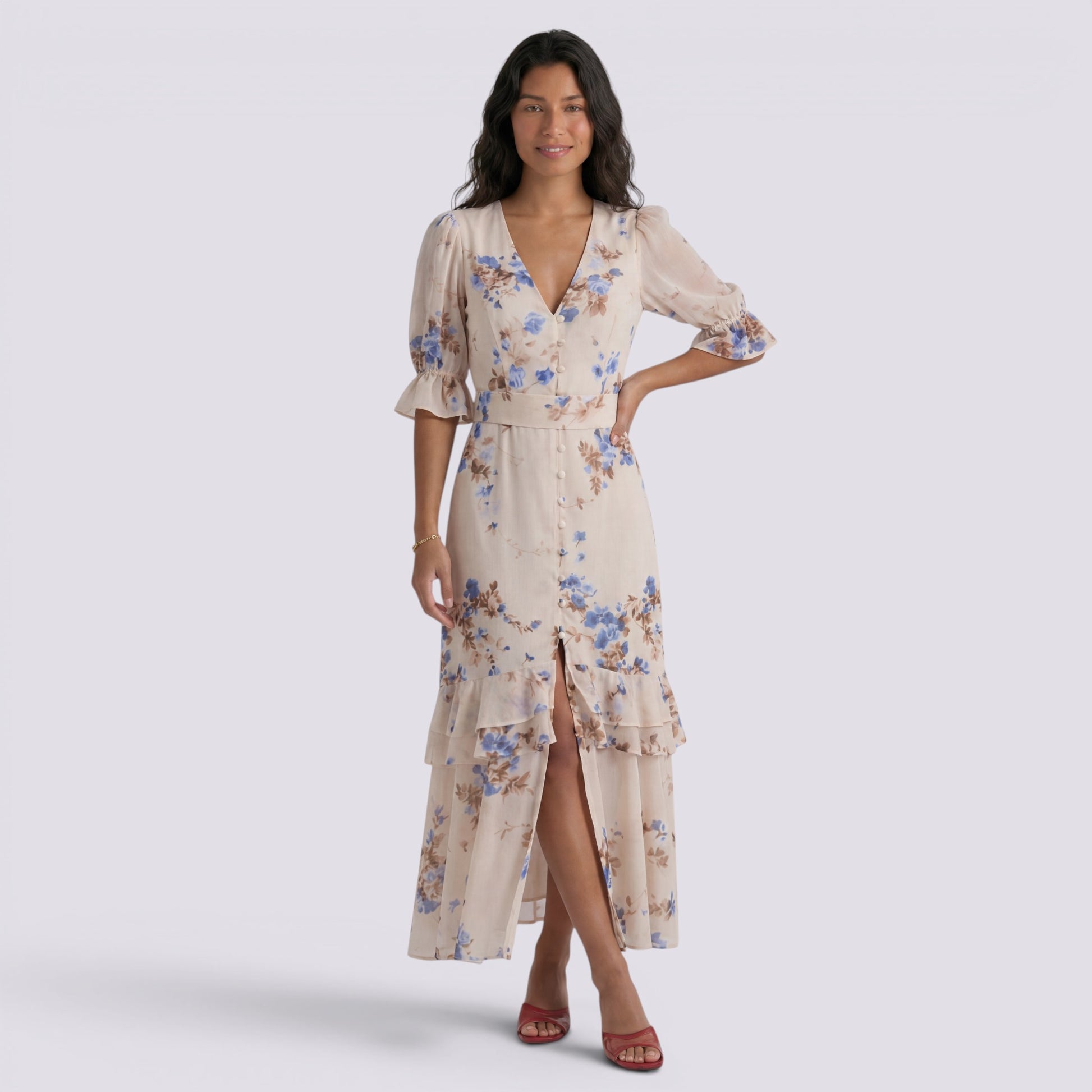 Vestido Largo Floral Mujer