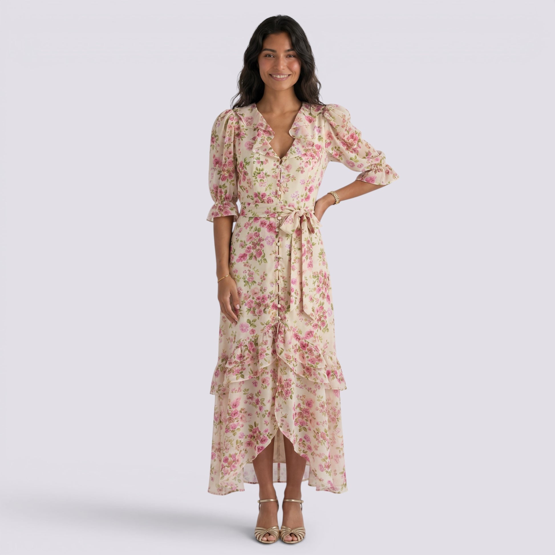 Vestido Largo Floral Mujer