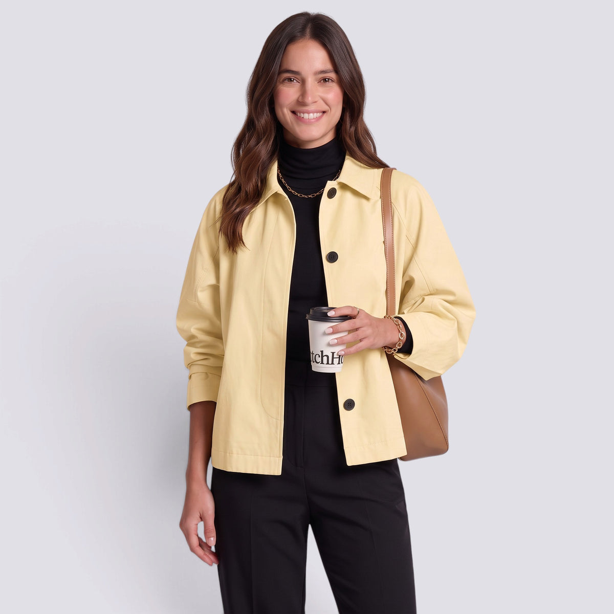 Gabardina Mujer Corte Holgado Midi