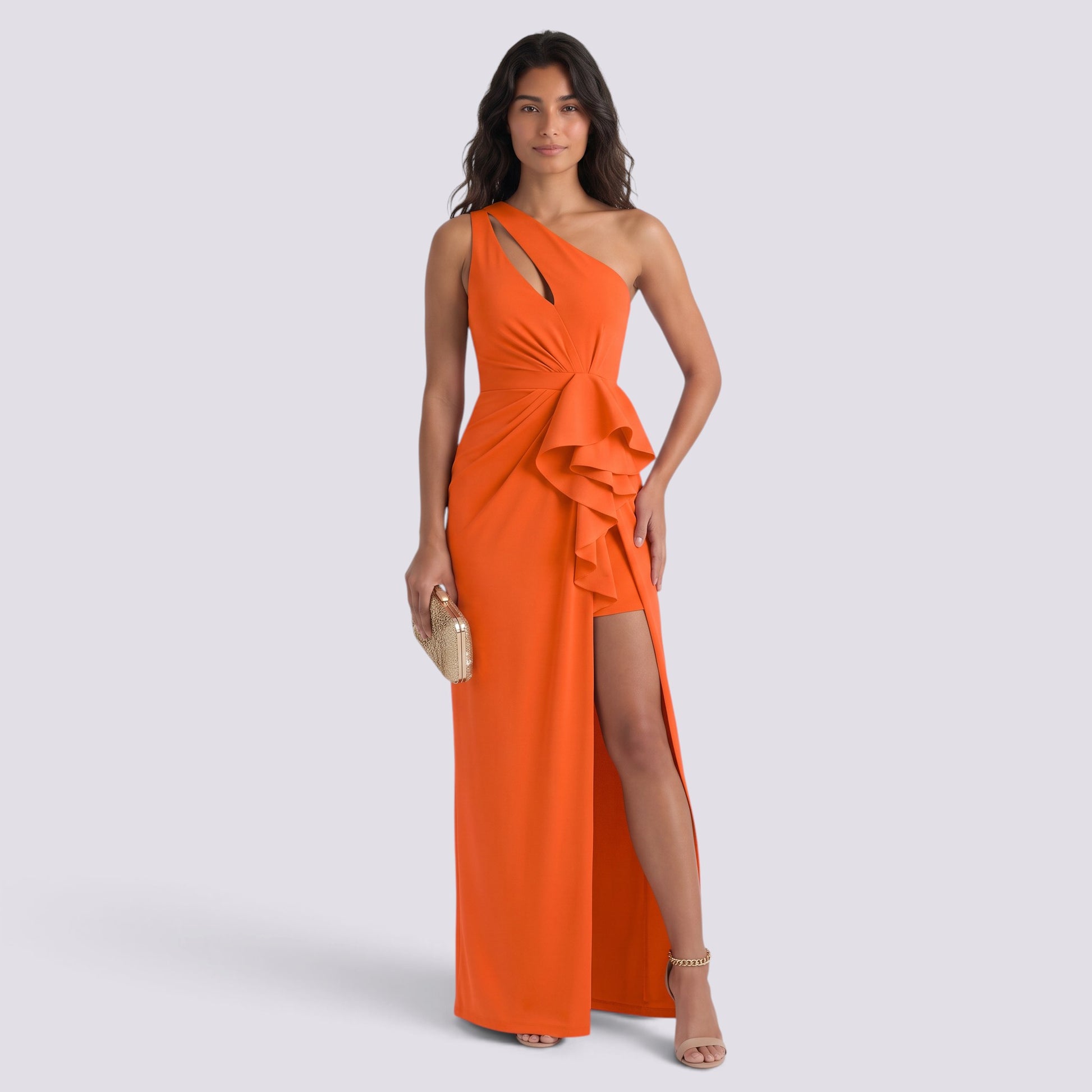 Vestido Mujer Hombro Caído Elegante