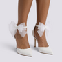 Zapatos de Novia Tacón Fino Mujer - Blanco - vista frontal