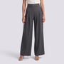 Pantalón Sastre Mujer Cintura Alta - Gris Oscuro - Frontal