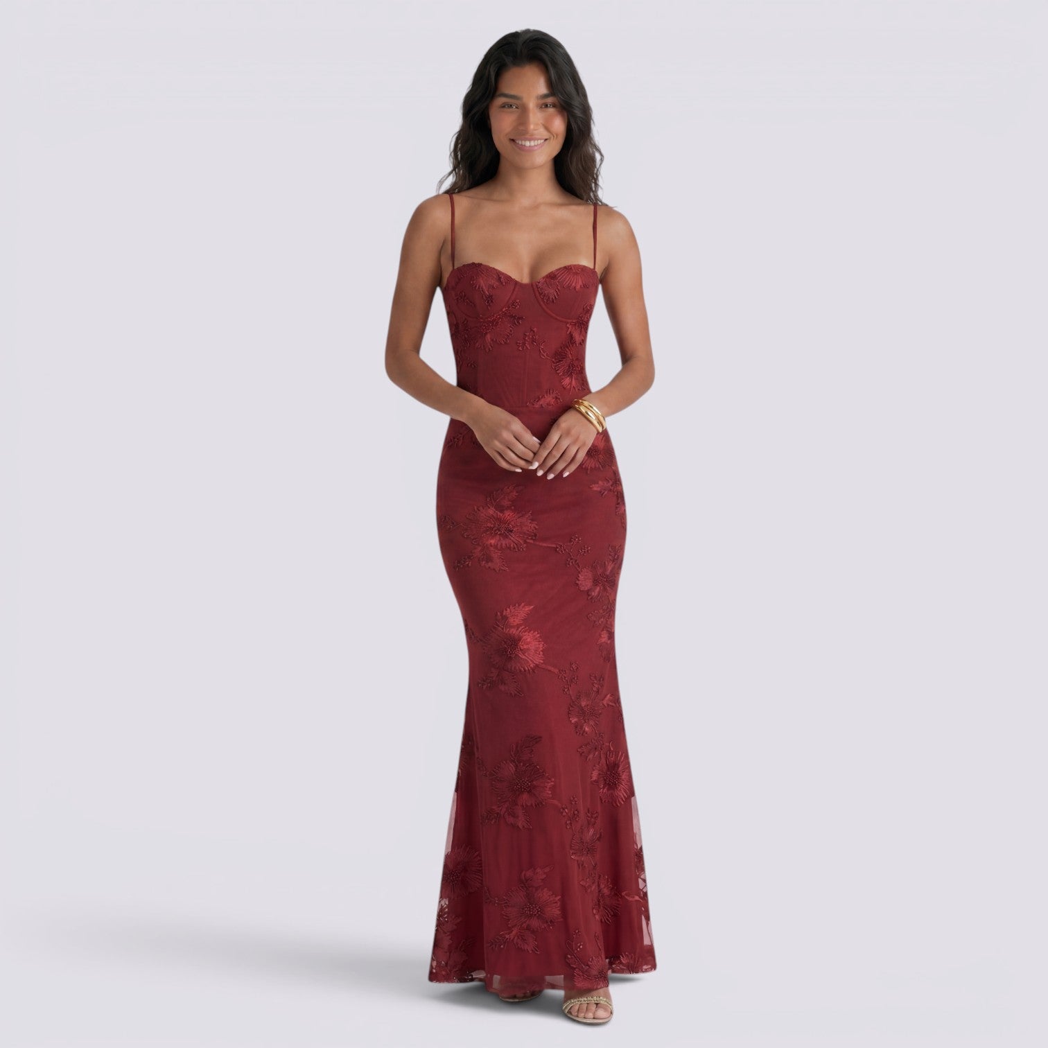 Vestido Largo Floral Mujer Fiesta