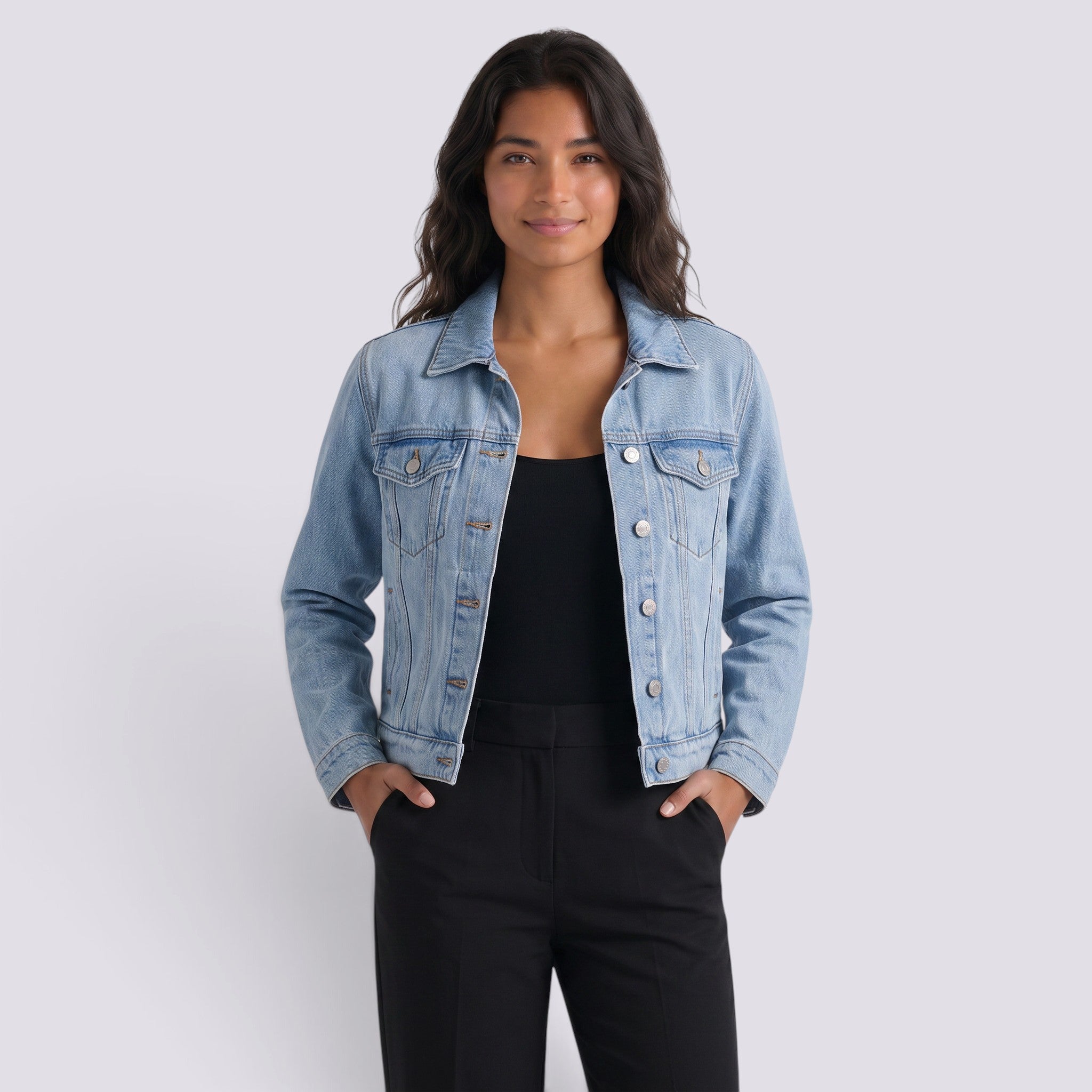 Chaqueta Vaquera Mujer Reversible Asimétrica