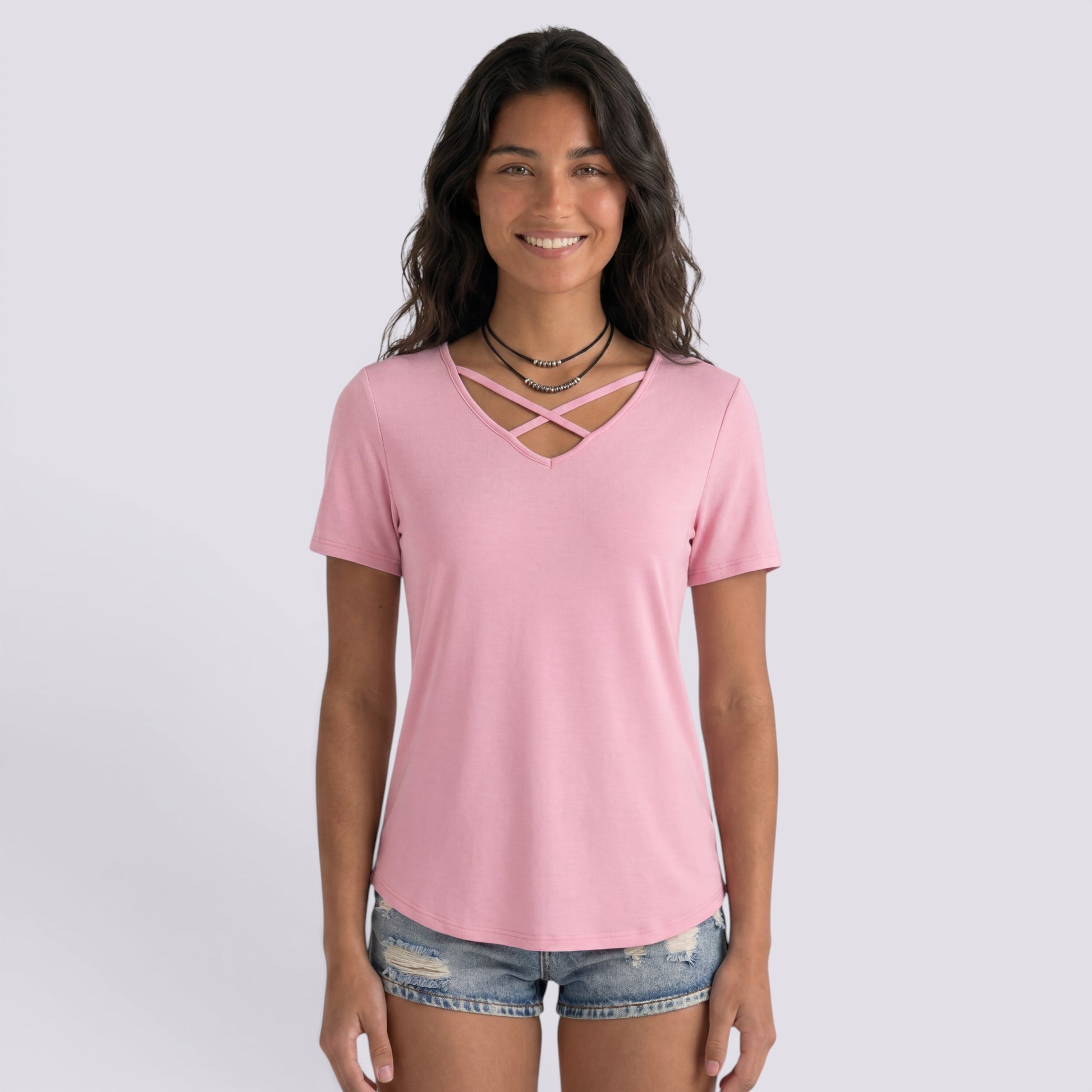 Camiseta Mujer Cuello Cruzado
