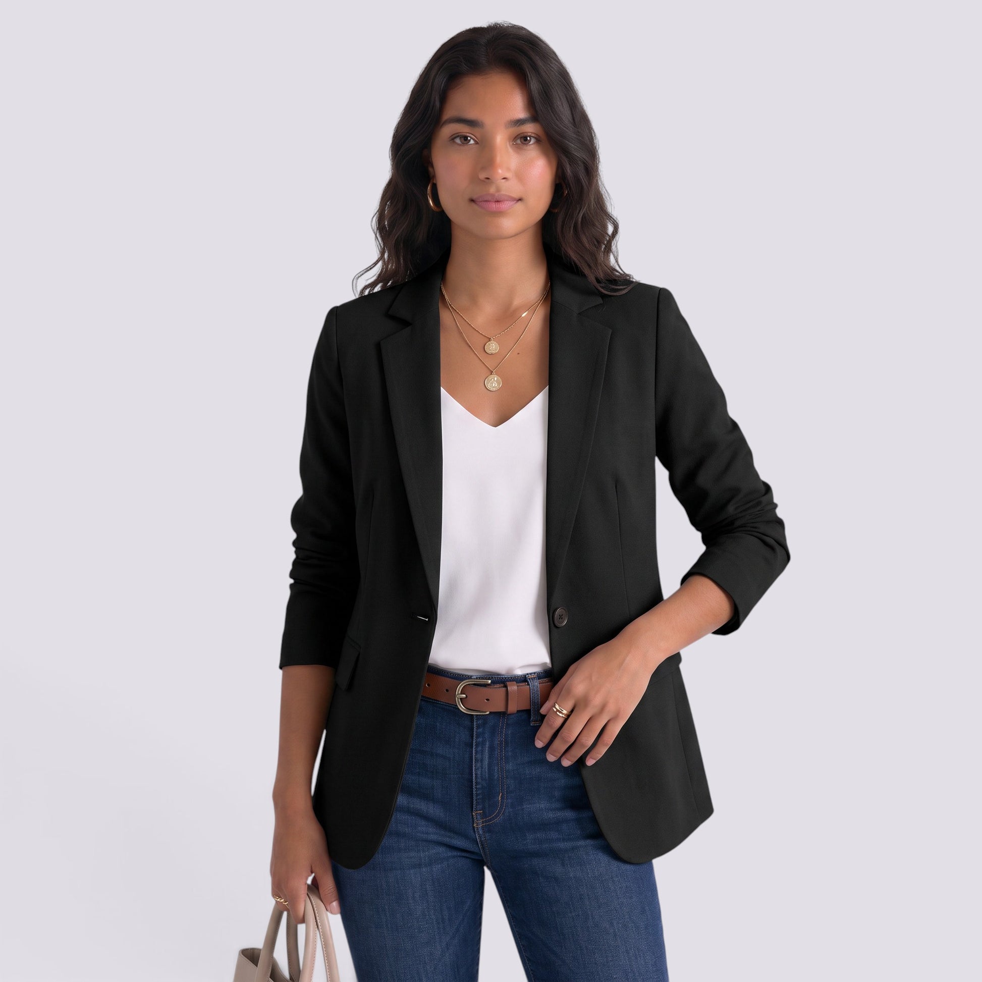 Blazer Mujer Entallado Corte Clásico