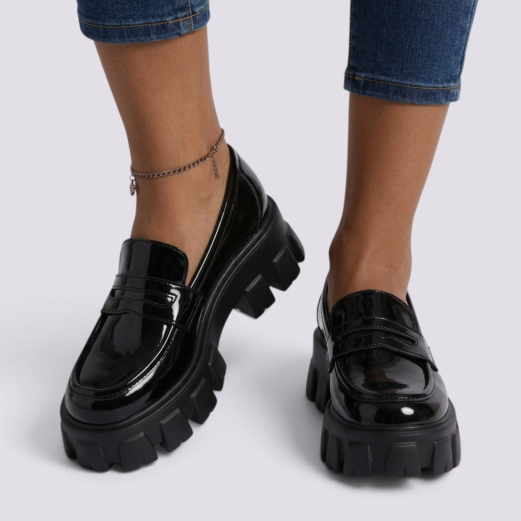 Mocasines Mujer con Plataforma Gruesa Anchos