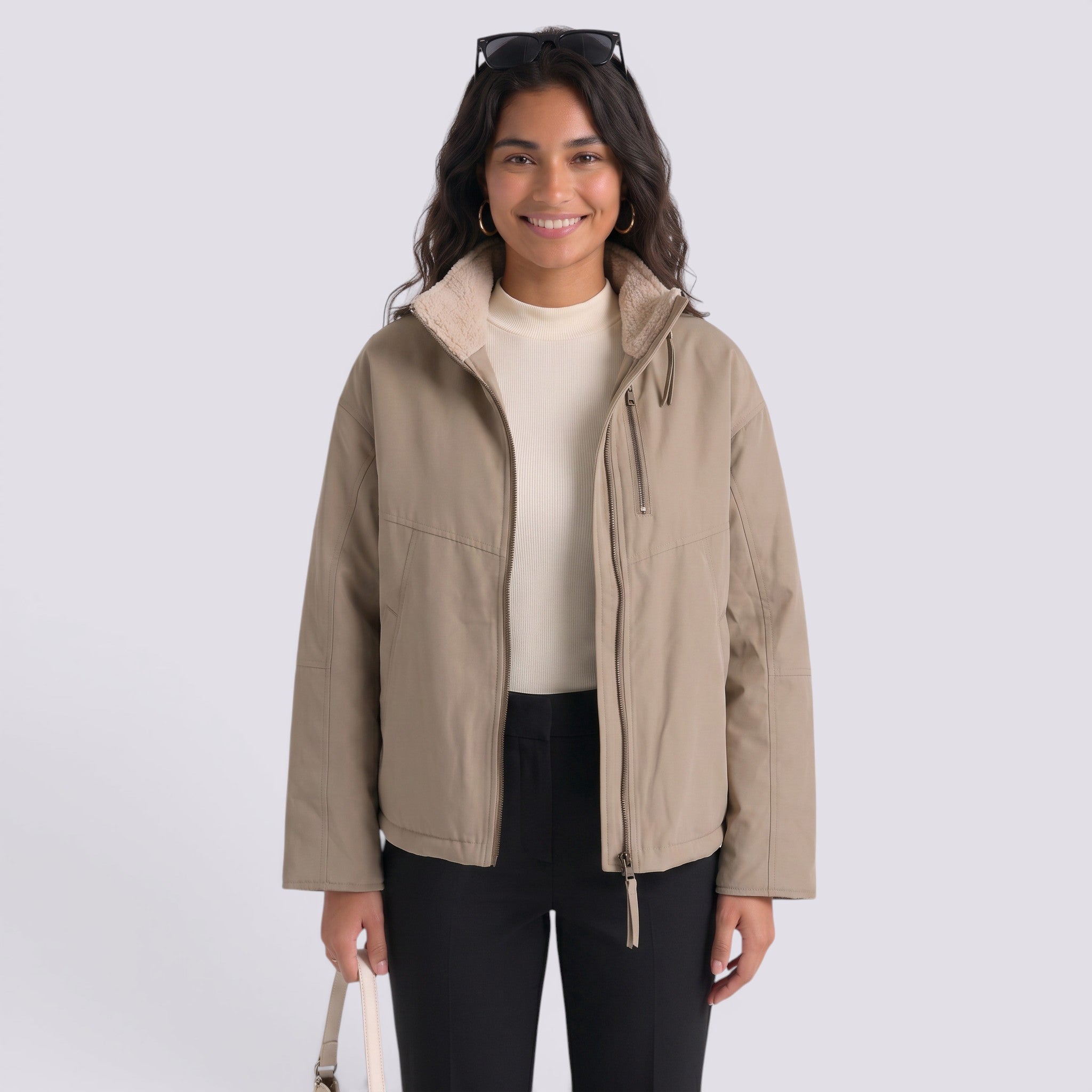 Chaqueta Acolchada Mujer Cuello Alto