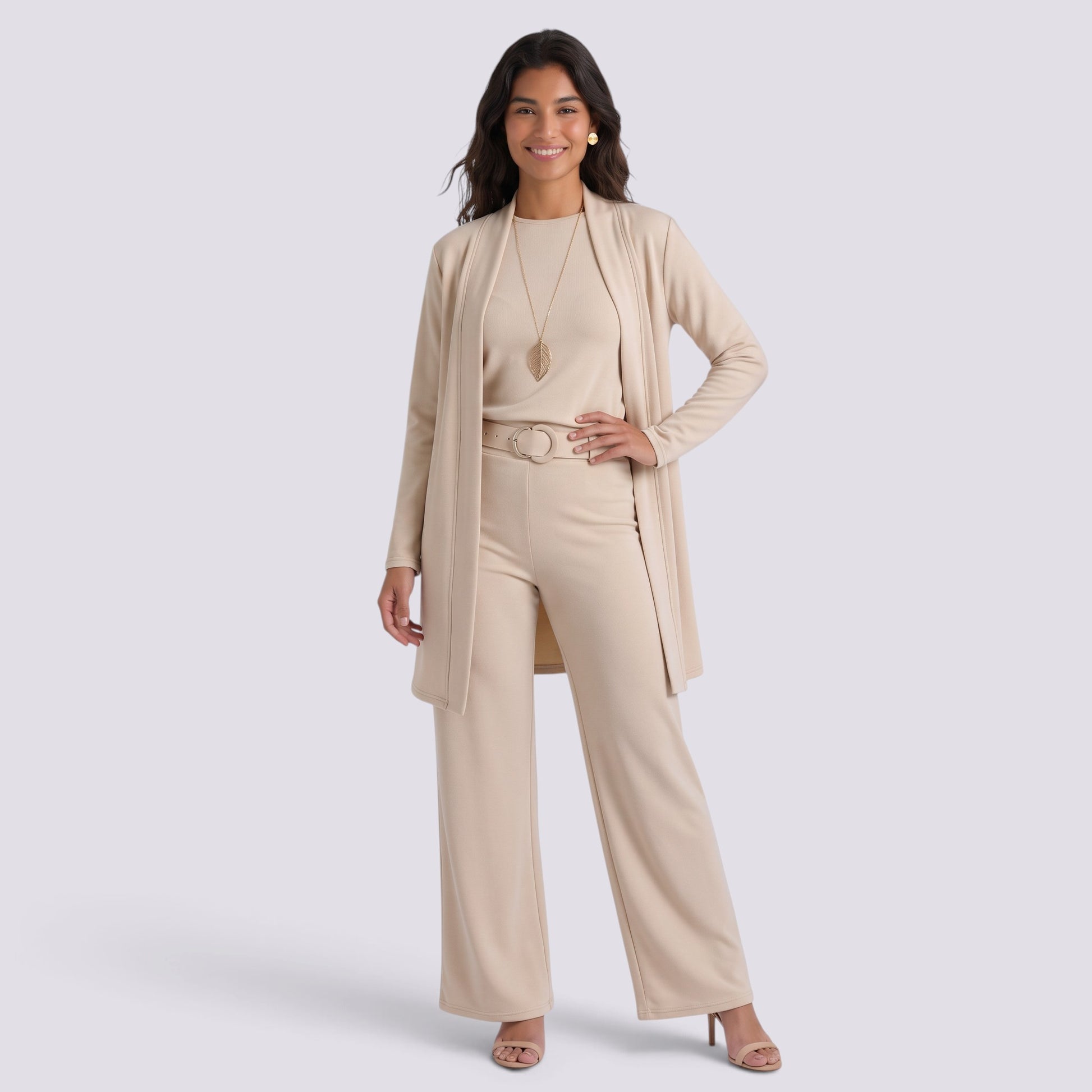 Conjunto Mujer Top Pantalón con Cinturón