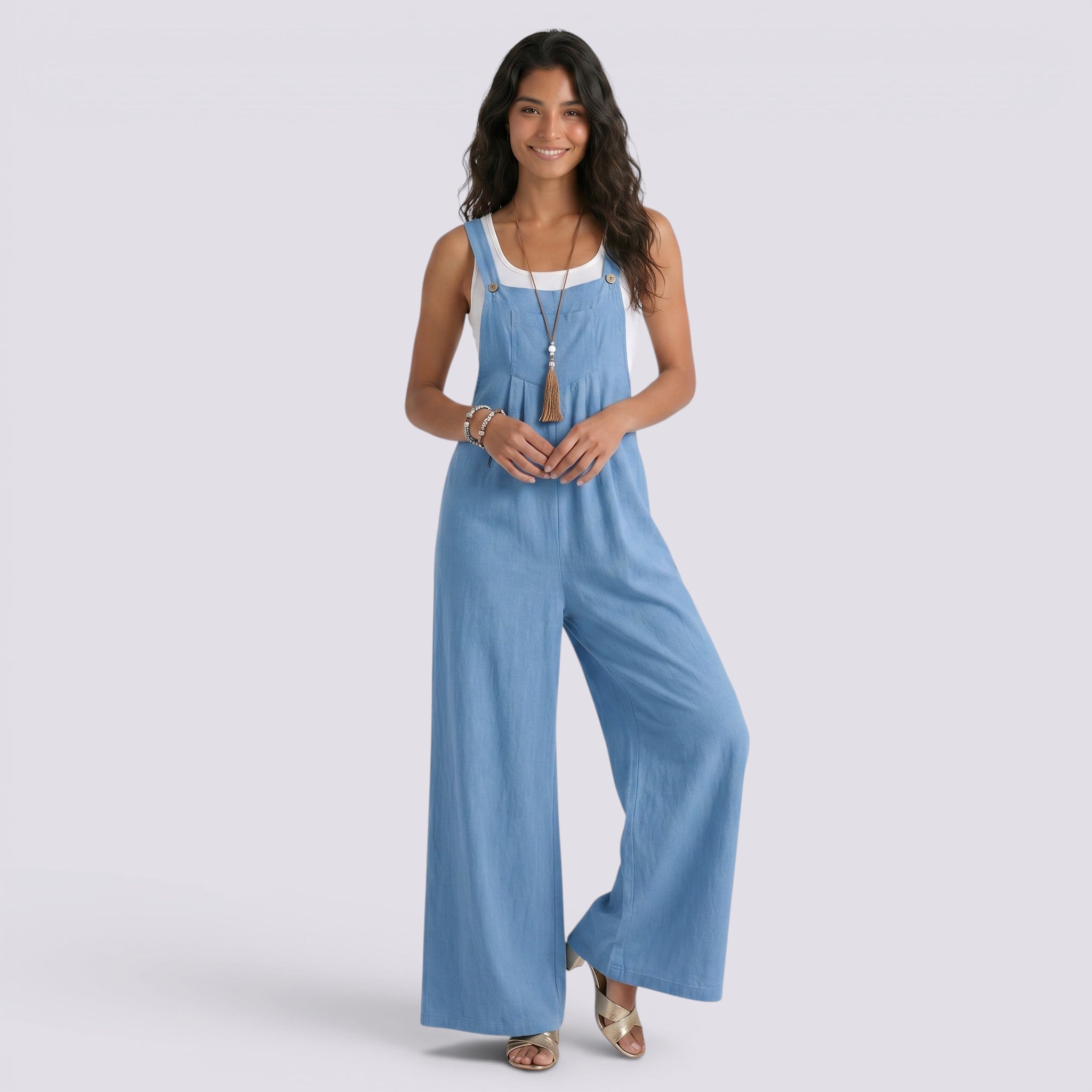 Mono Largo Casual de Mujer con Tirantes Verano