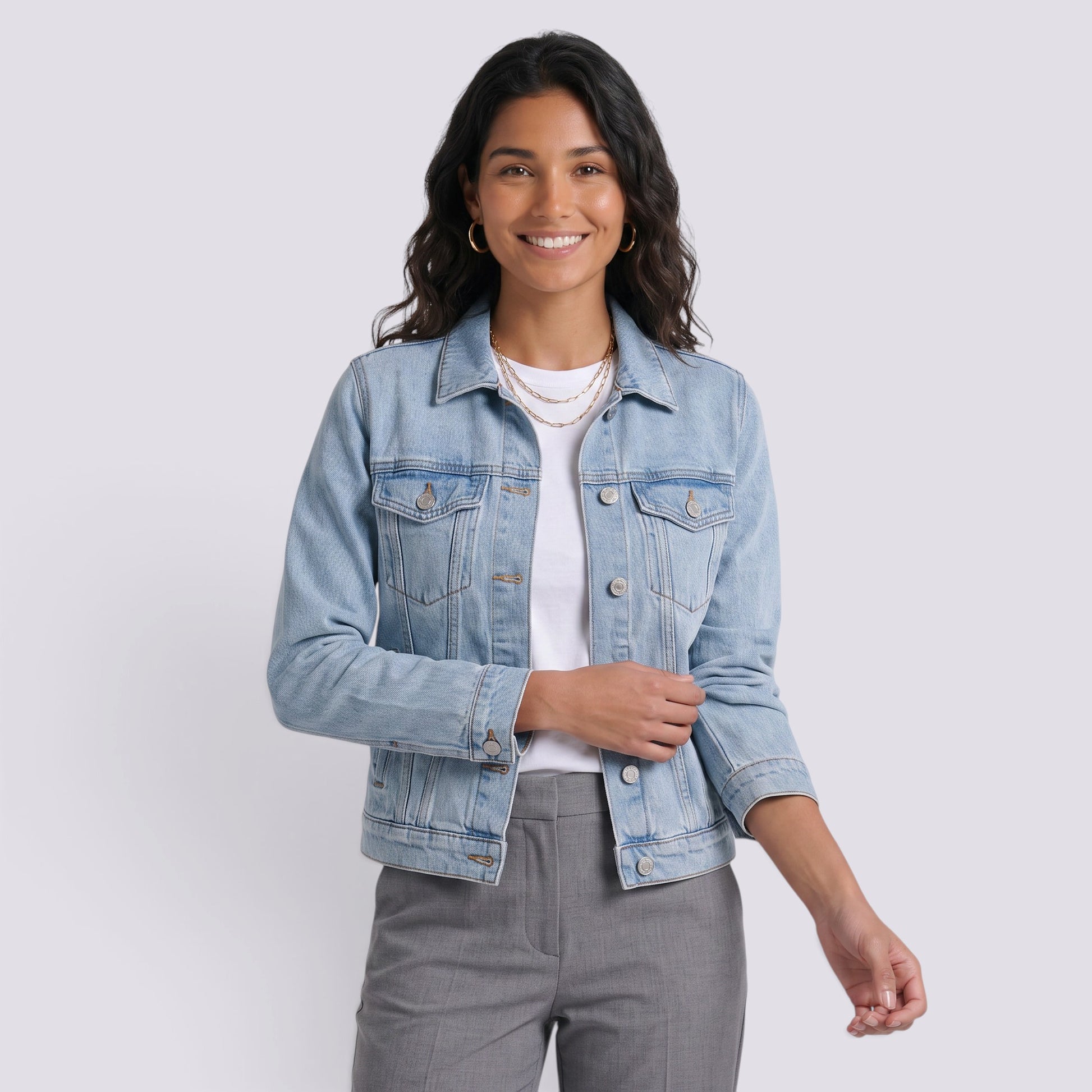 Chaqueta Vaquera Mujer Corte Entallado