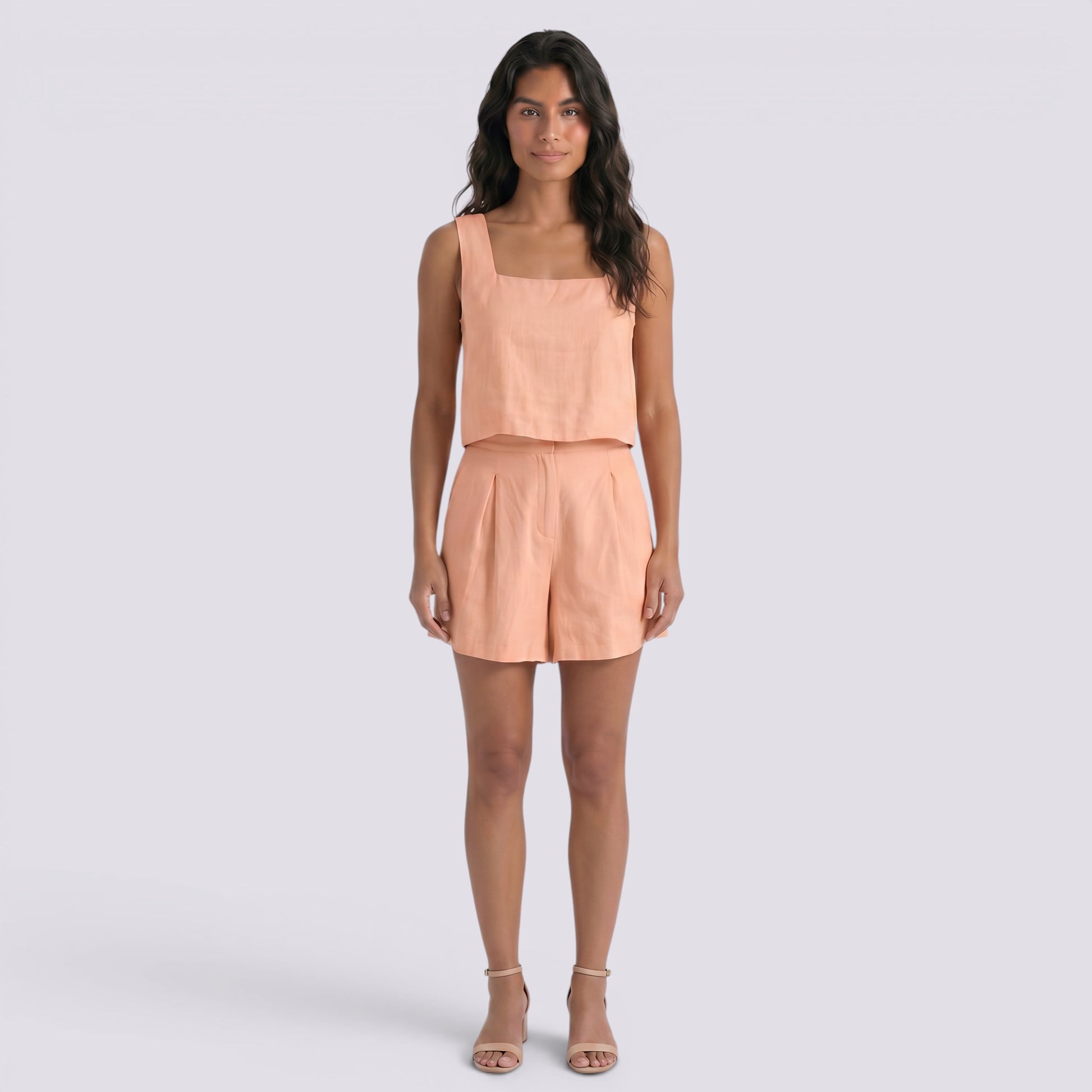 Conjunto de Lino Short y Top Mujer