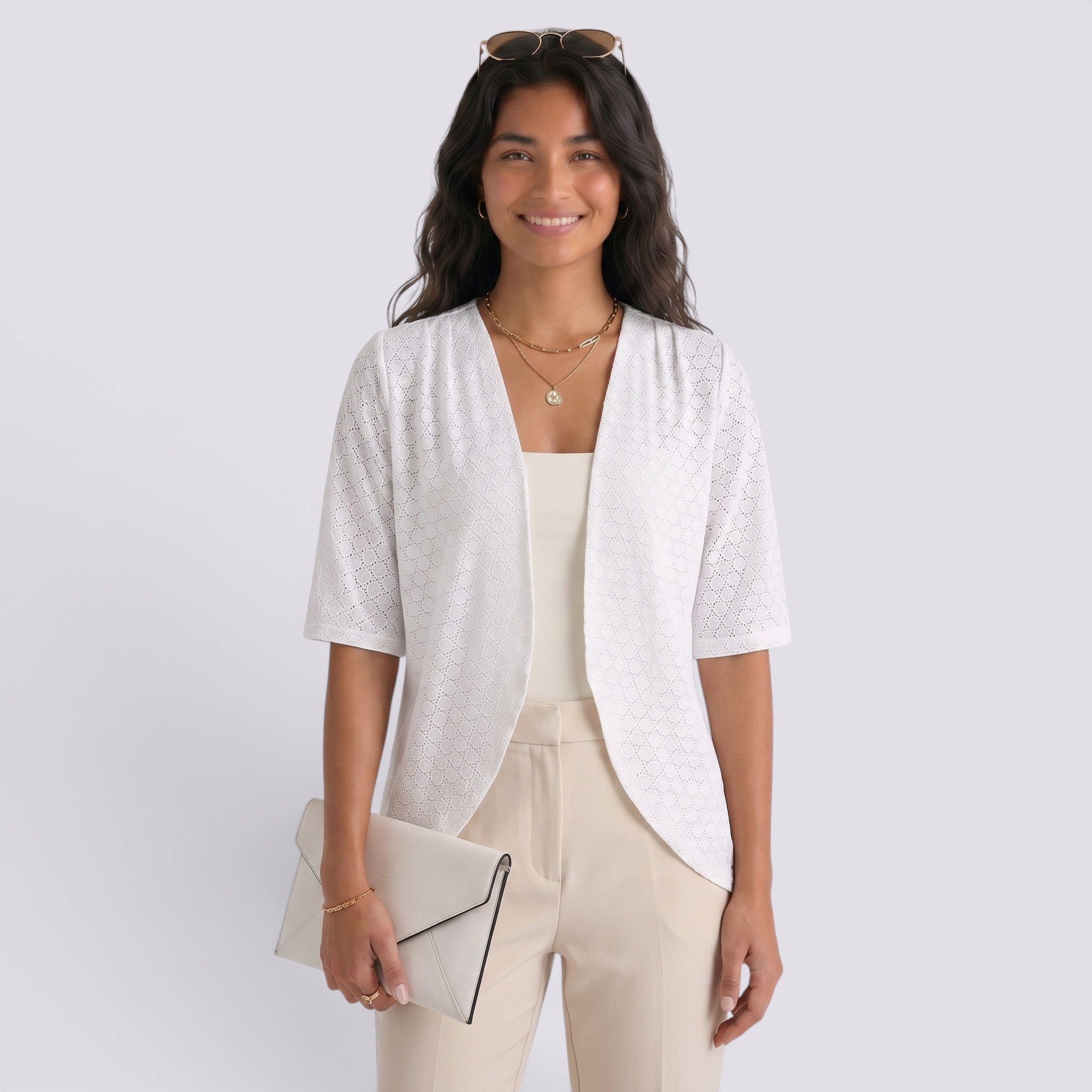 Cárdigan Mujer Elegante de Punto Fino