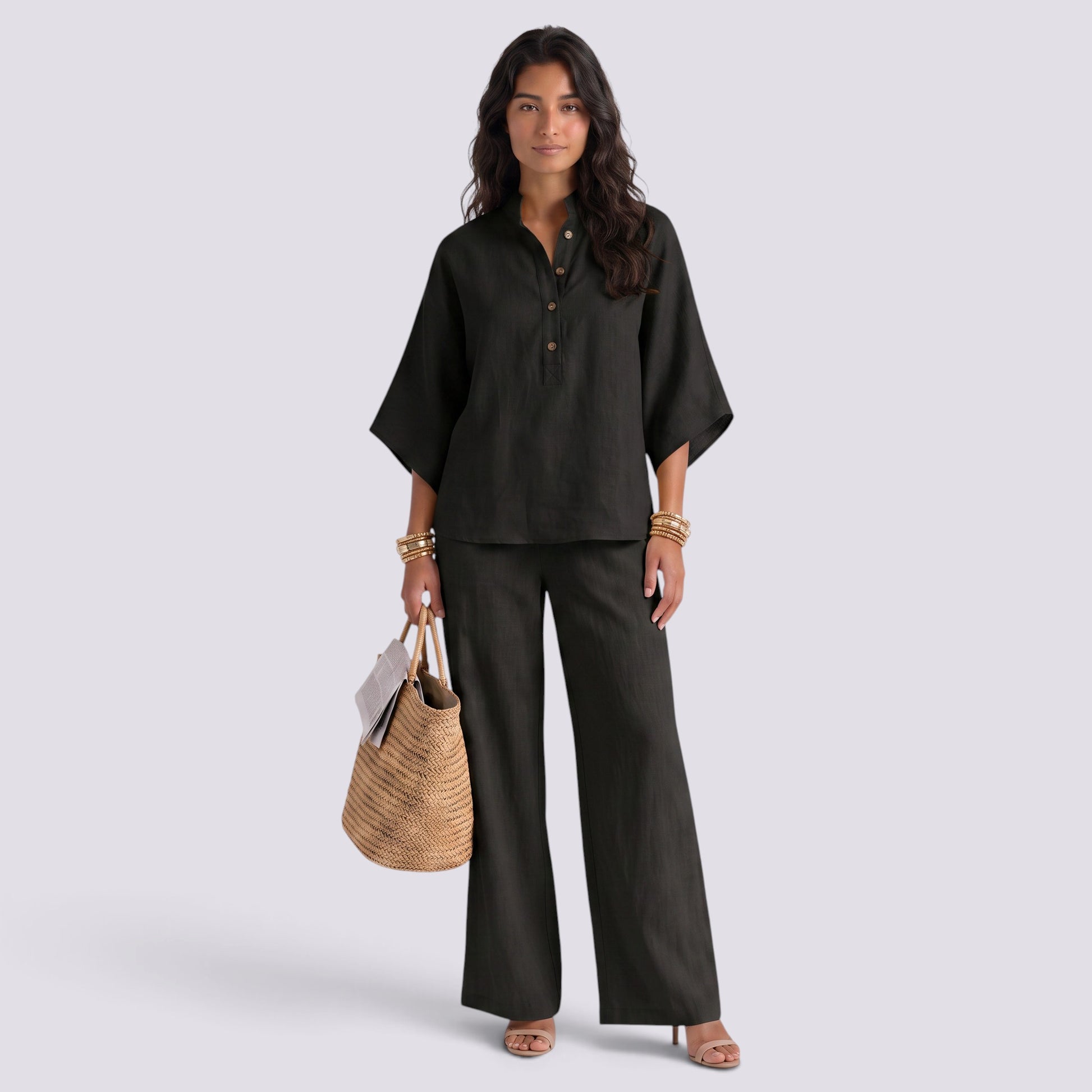 Conjunto Mujer Top y Pantalón Recto