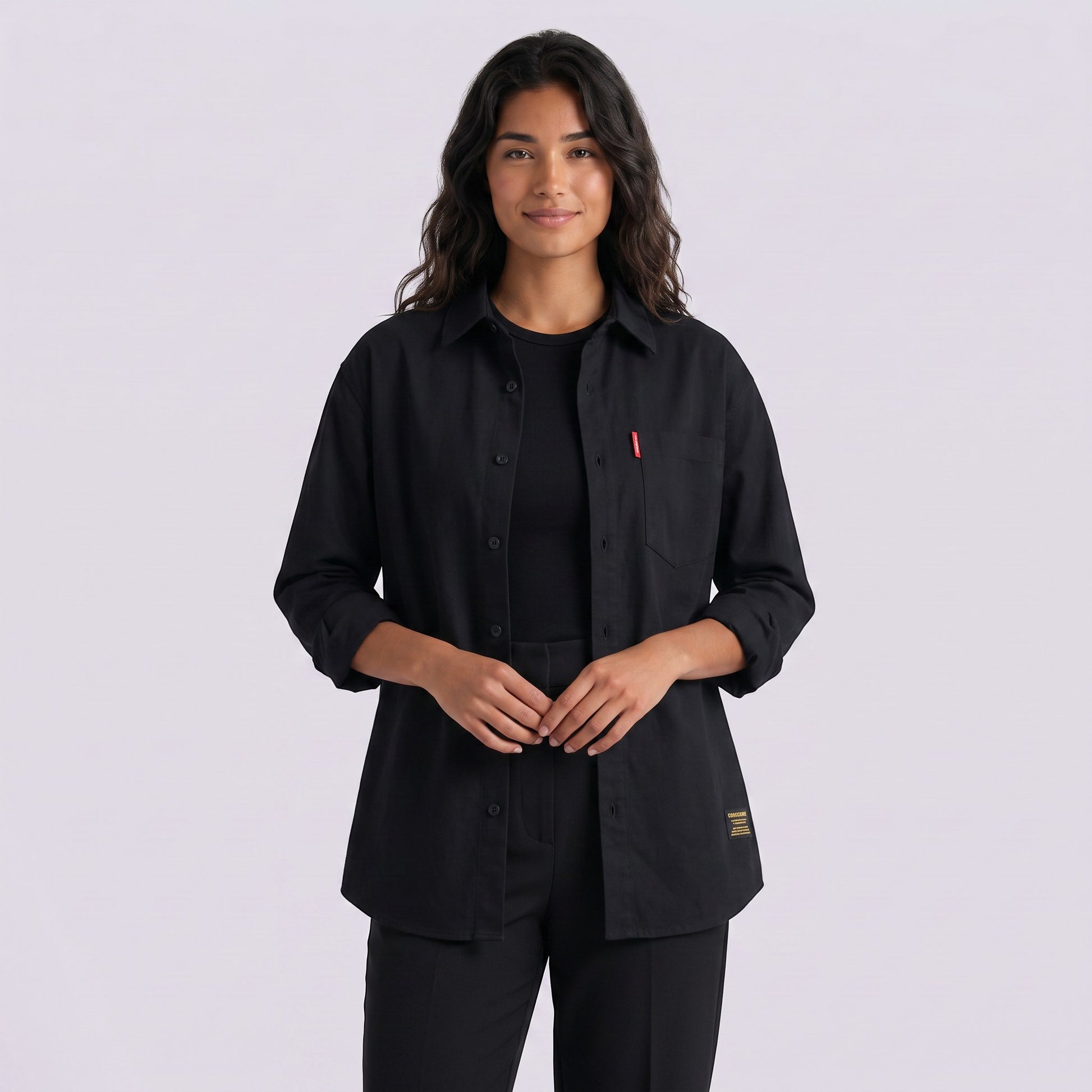 Camisa Mujer Oversize Algodón Manga Larga
