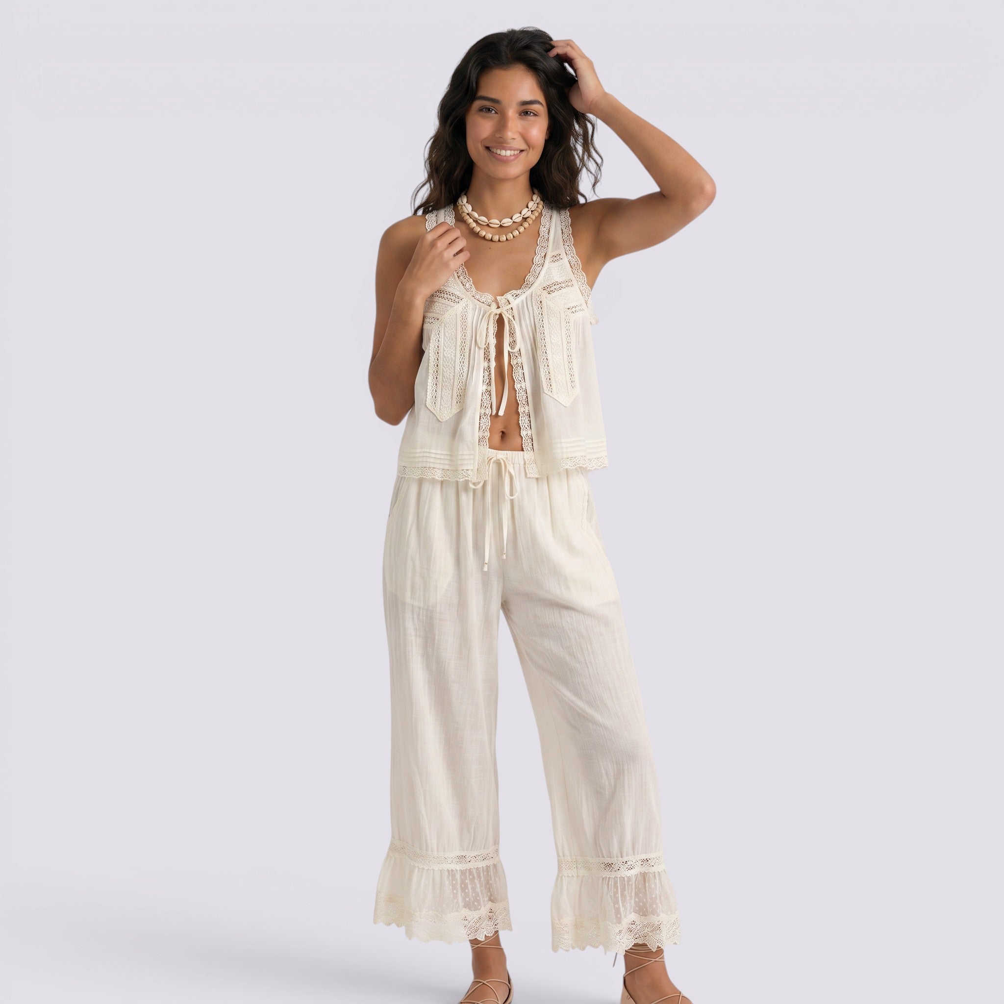 Conjunto Mujer Dos Piezas Chaleco y Pantalón