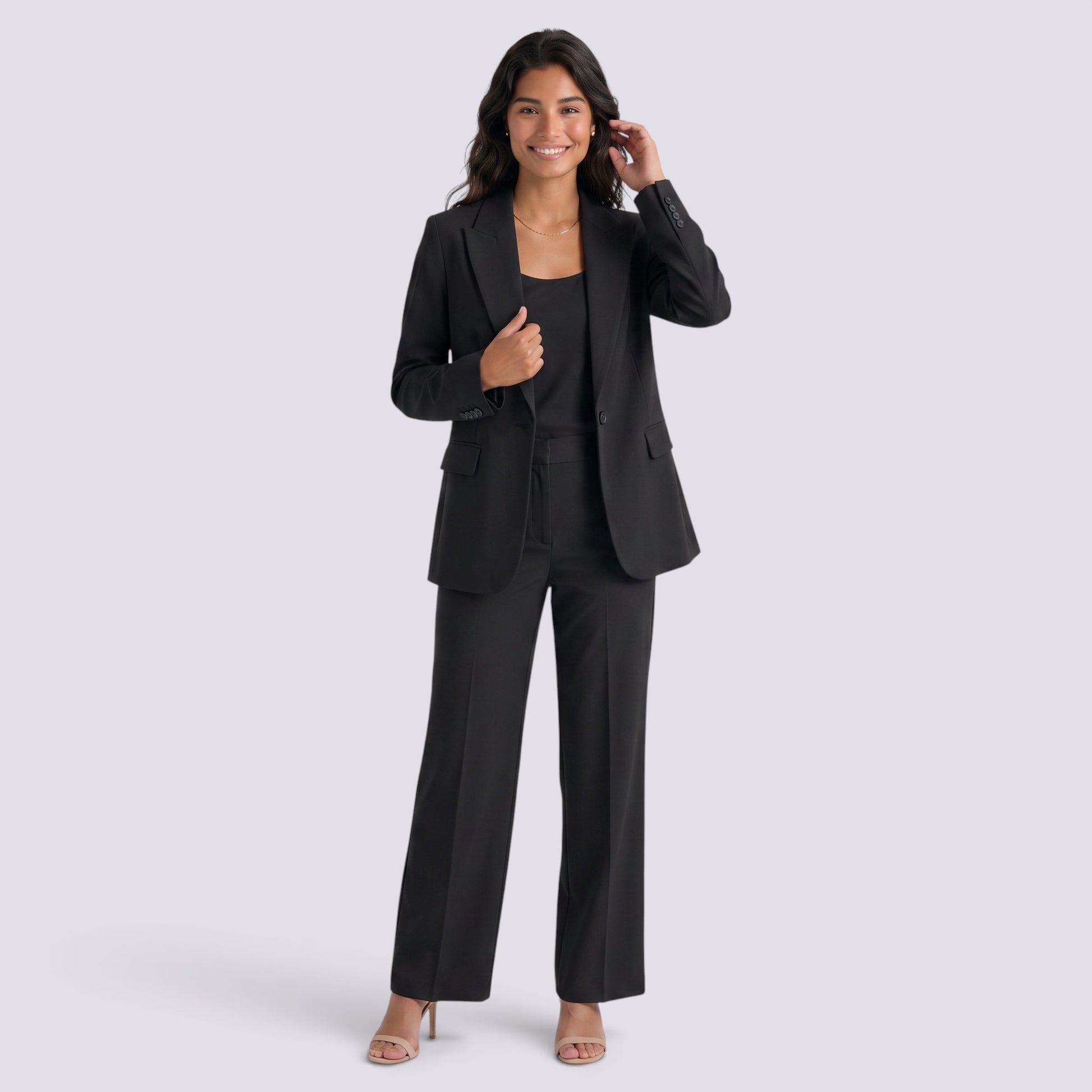 Blazer Mujer Entallado Costuras Decorativas