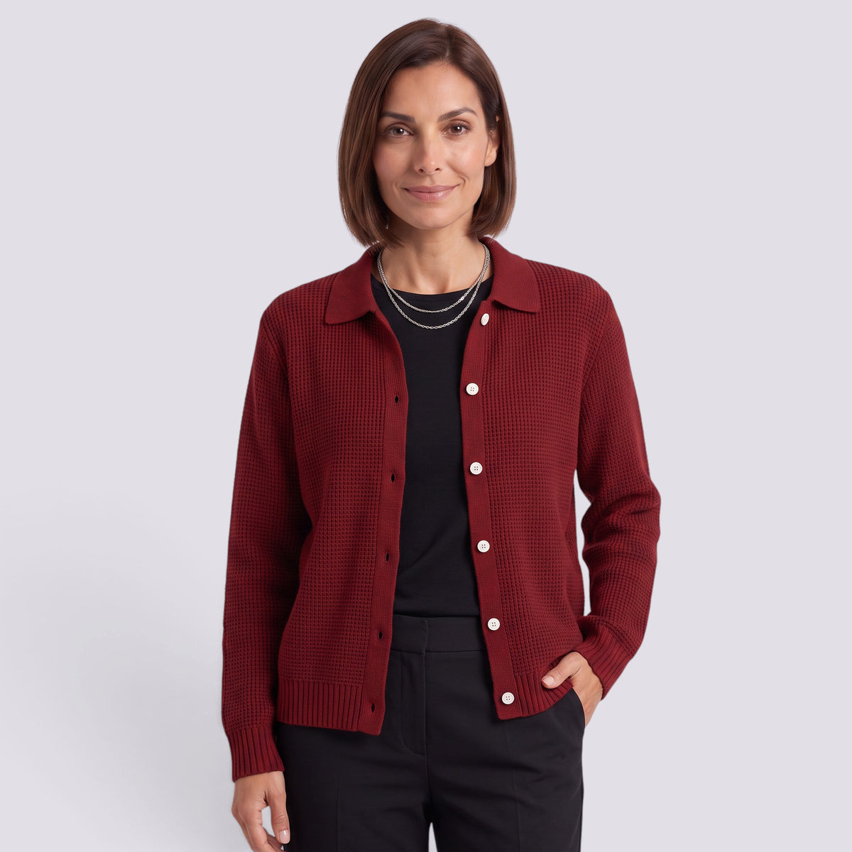 Cárdigan Mujer de Punto con Botones