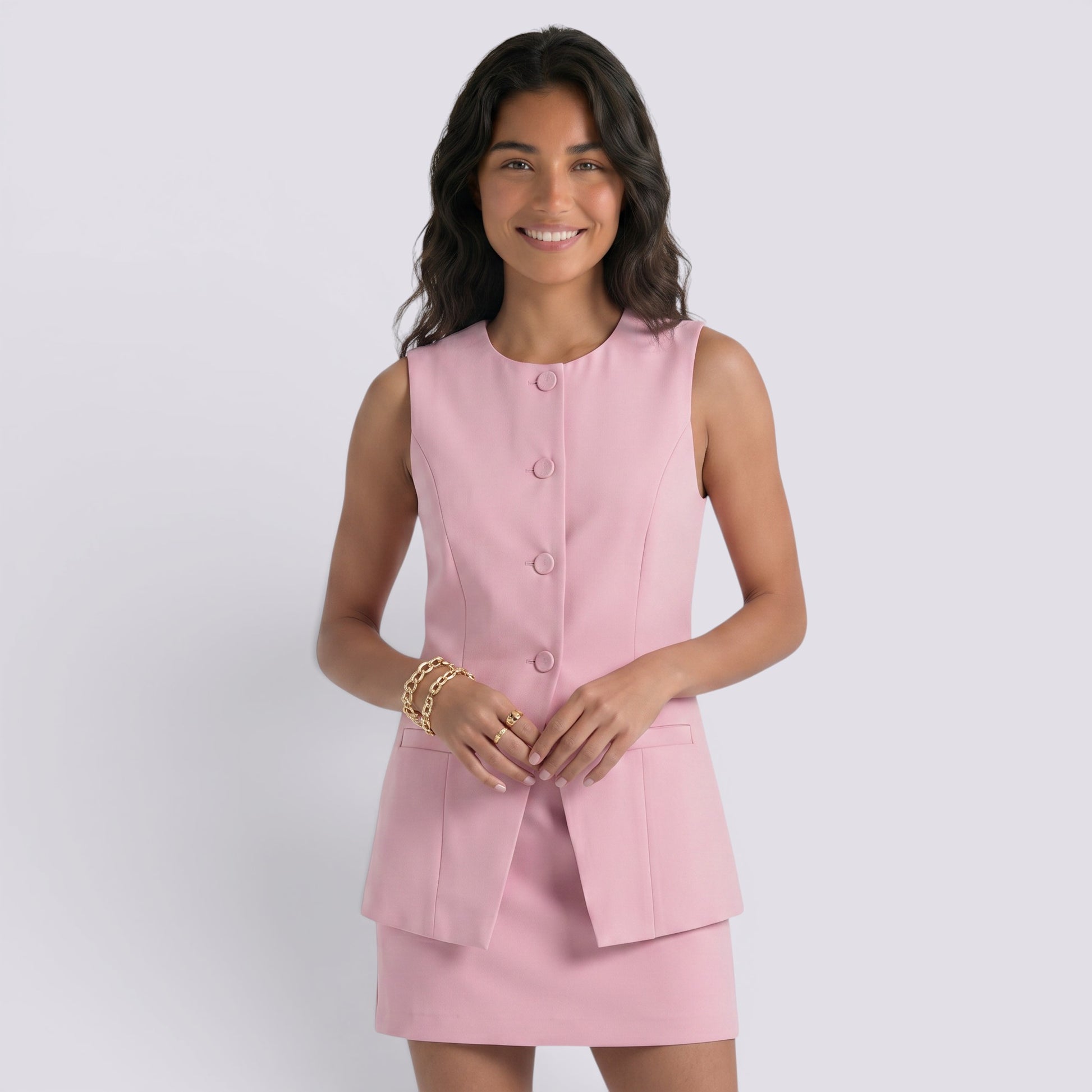 Top Chaleco Mujer con Botones