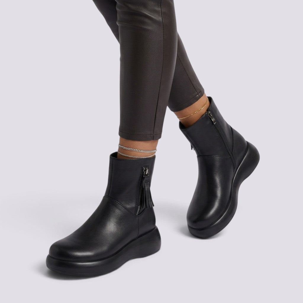 Botines Camperos Mujer con Flecos Planos
