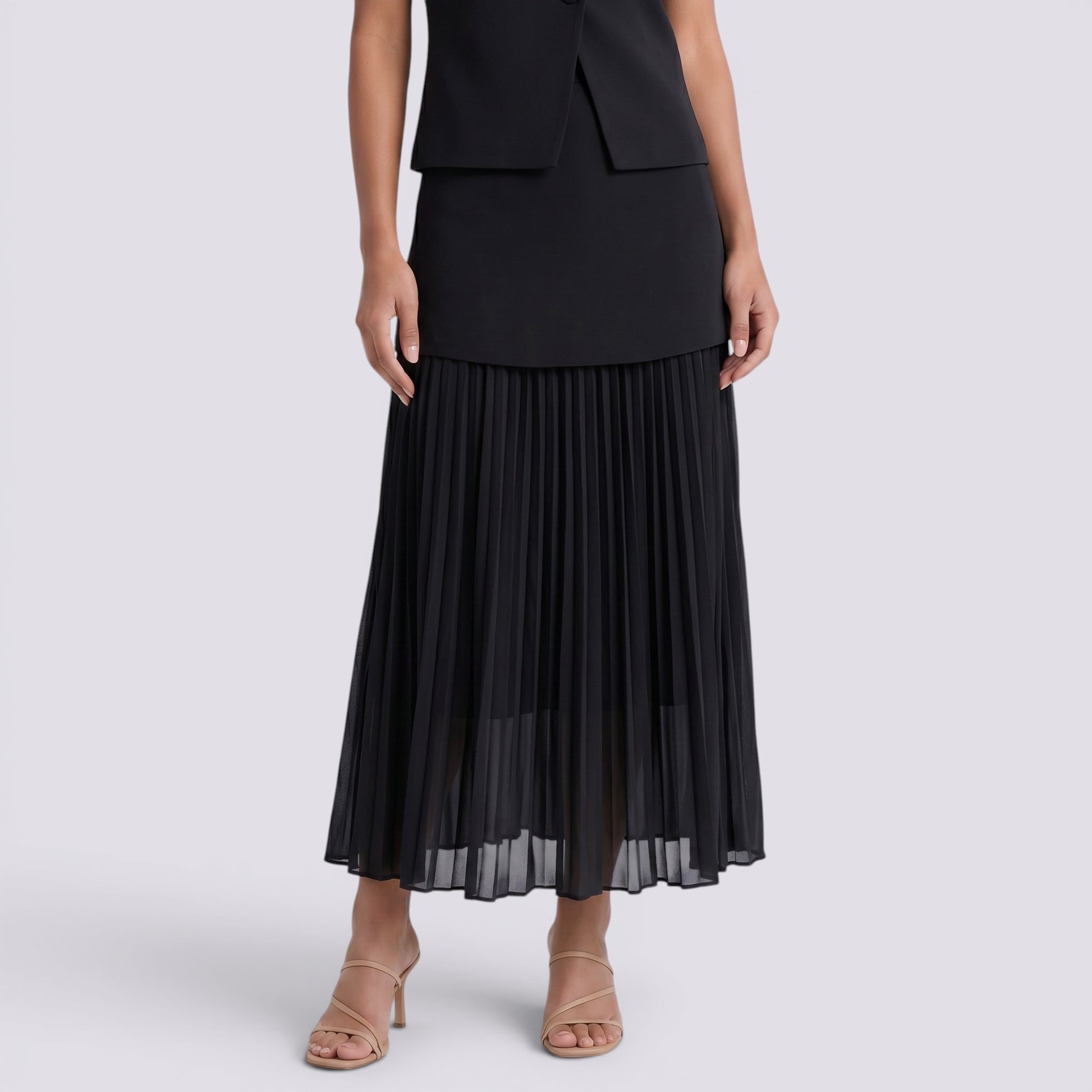 Falda Midi Mujer Cintura Alta
