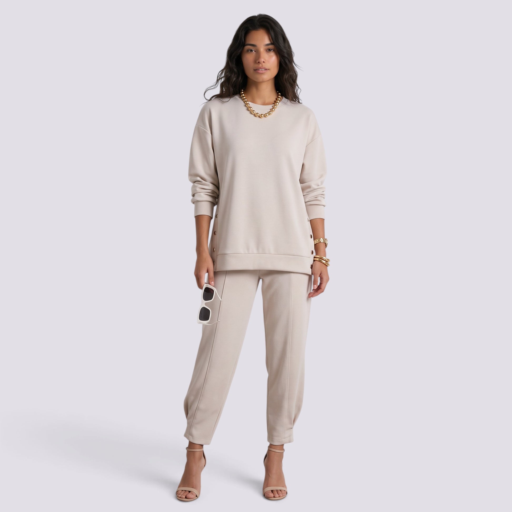 Conjunto Dos Piezas Mujer Camisa Pantalón Tobillero