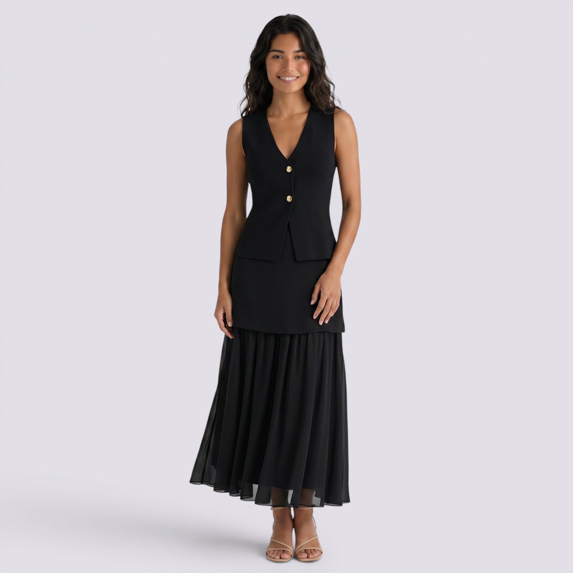 Conjunto Top y Falda Mujer Elegante