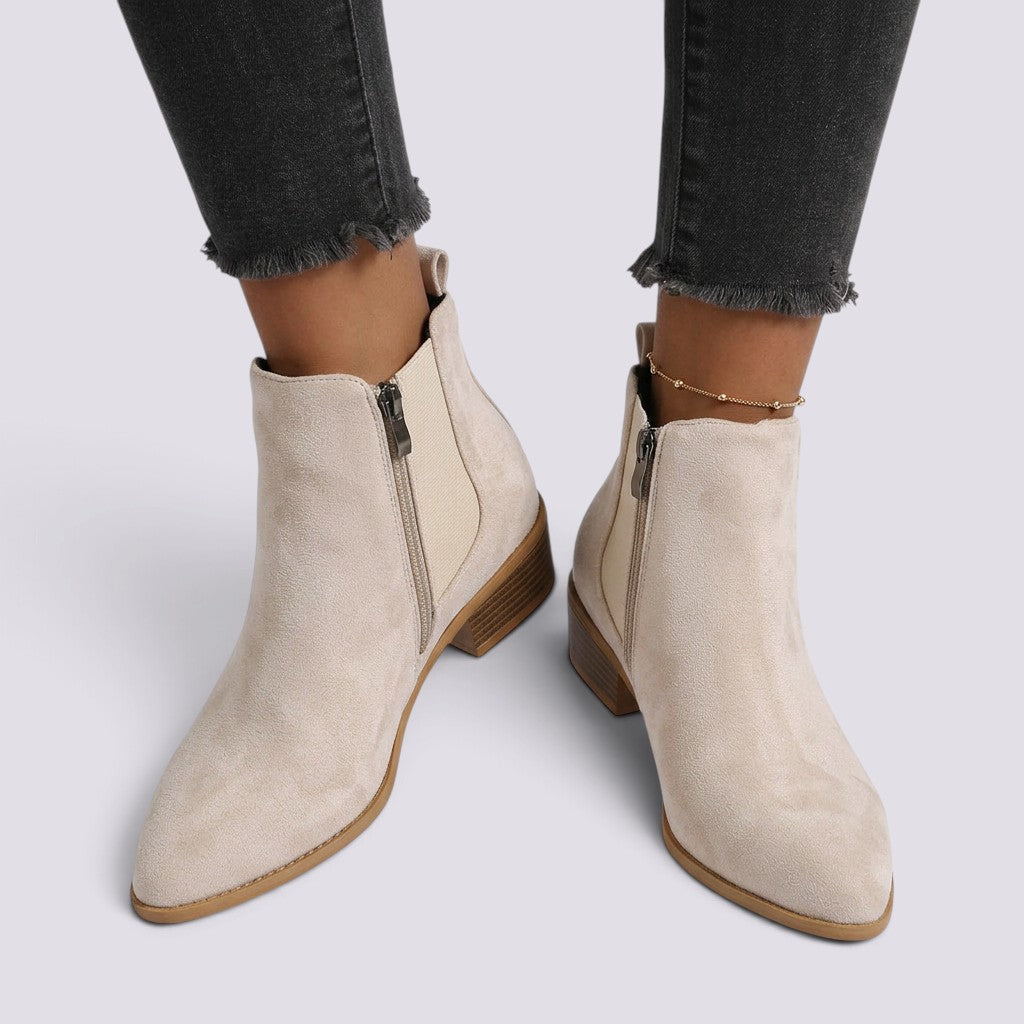 Zapatos de Salón Mujer Tacón Grueso Punta Fina
