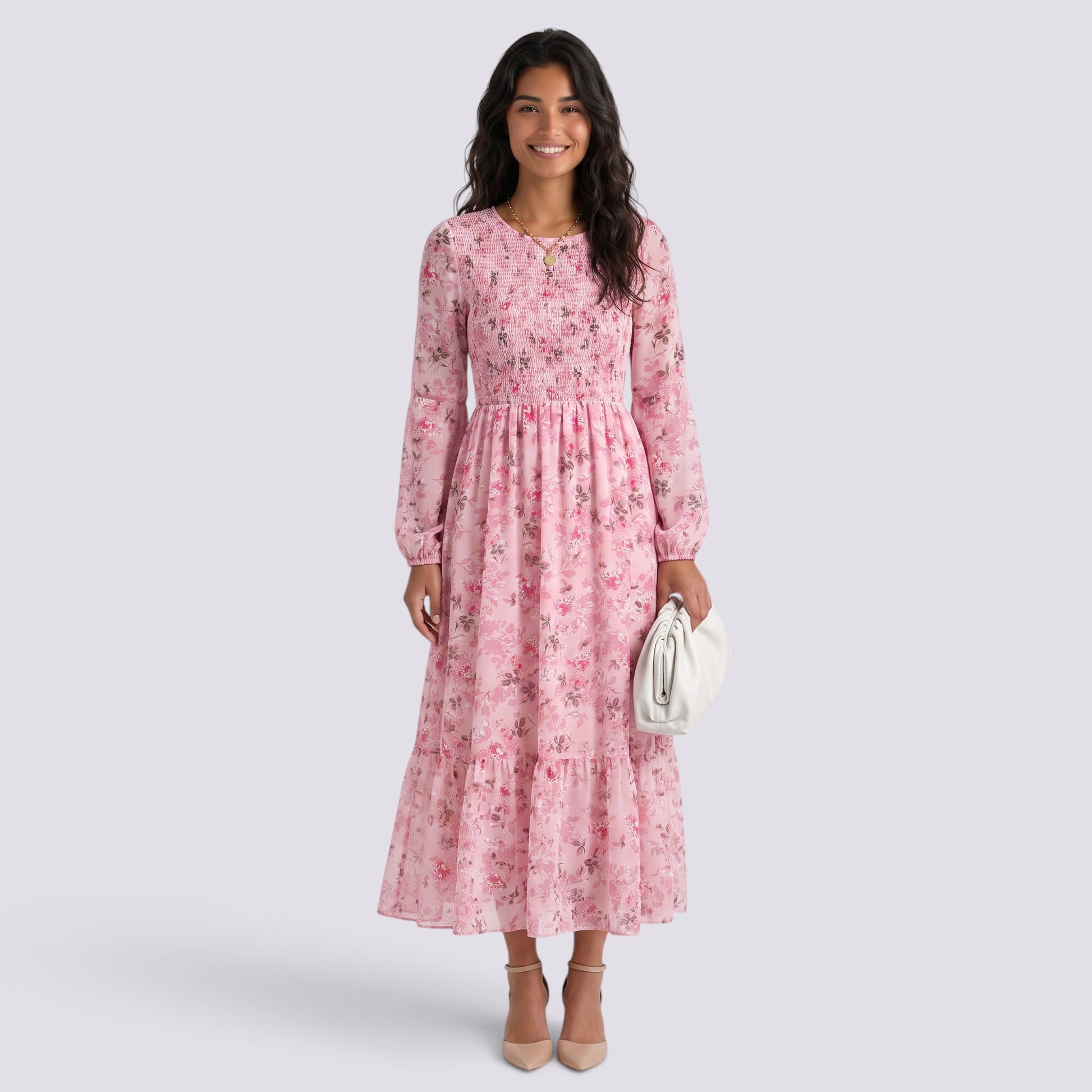 Vestido Casual Mujer Cuello Redondo