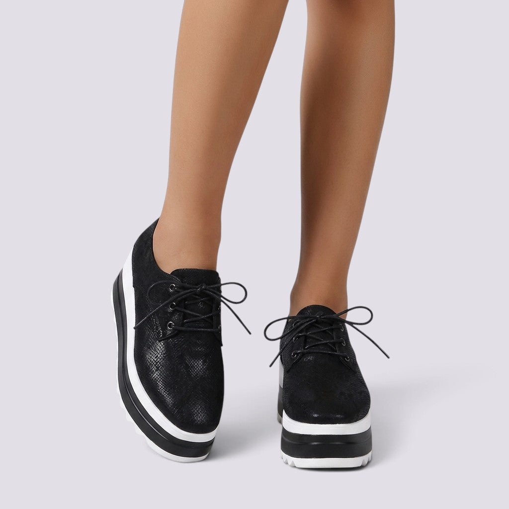 Zapatillas Plataforma Mujer Cordones