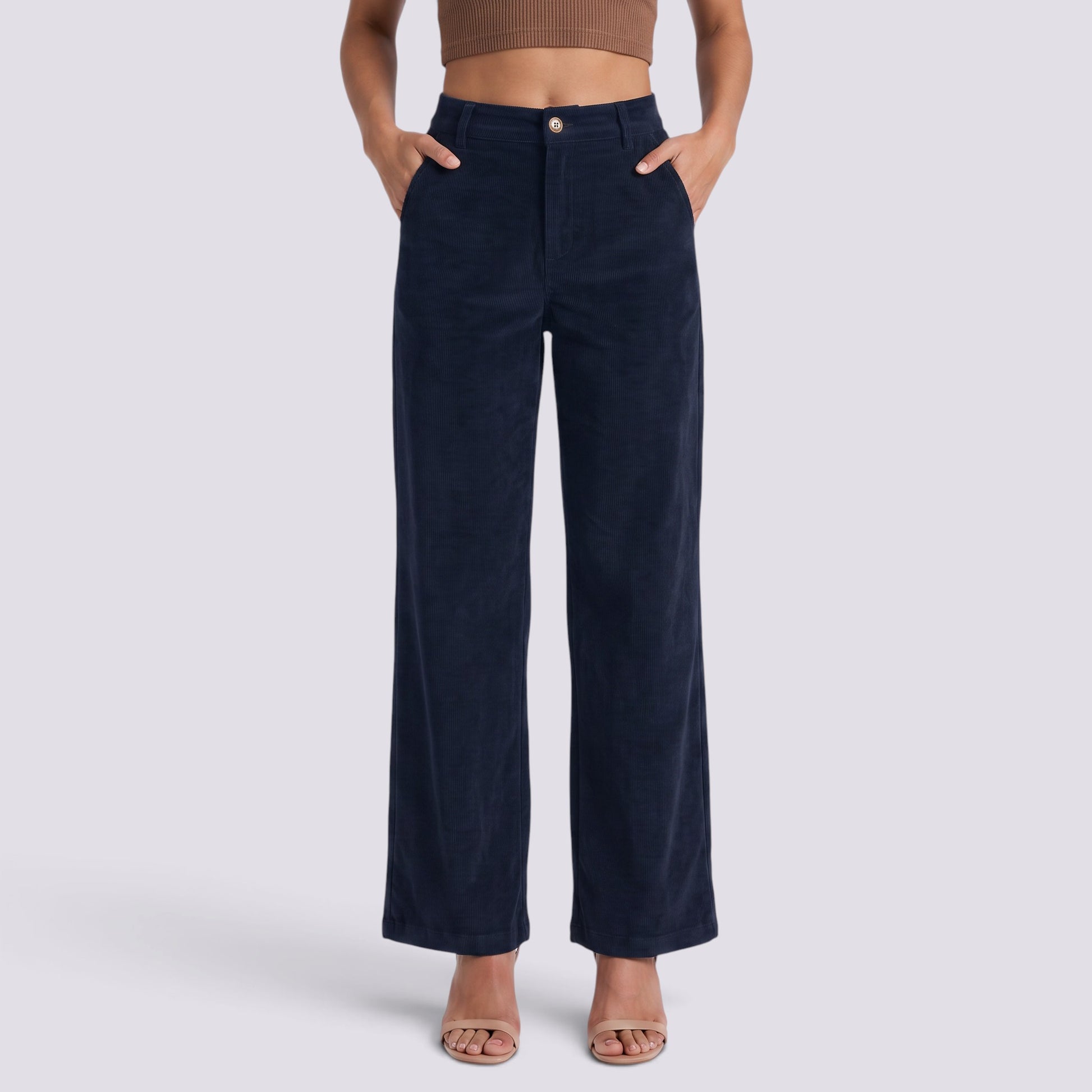 Pantalón Mujer Recto Tiro Alto