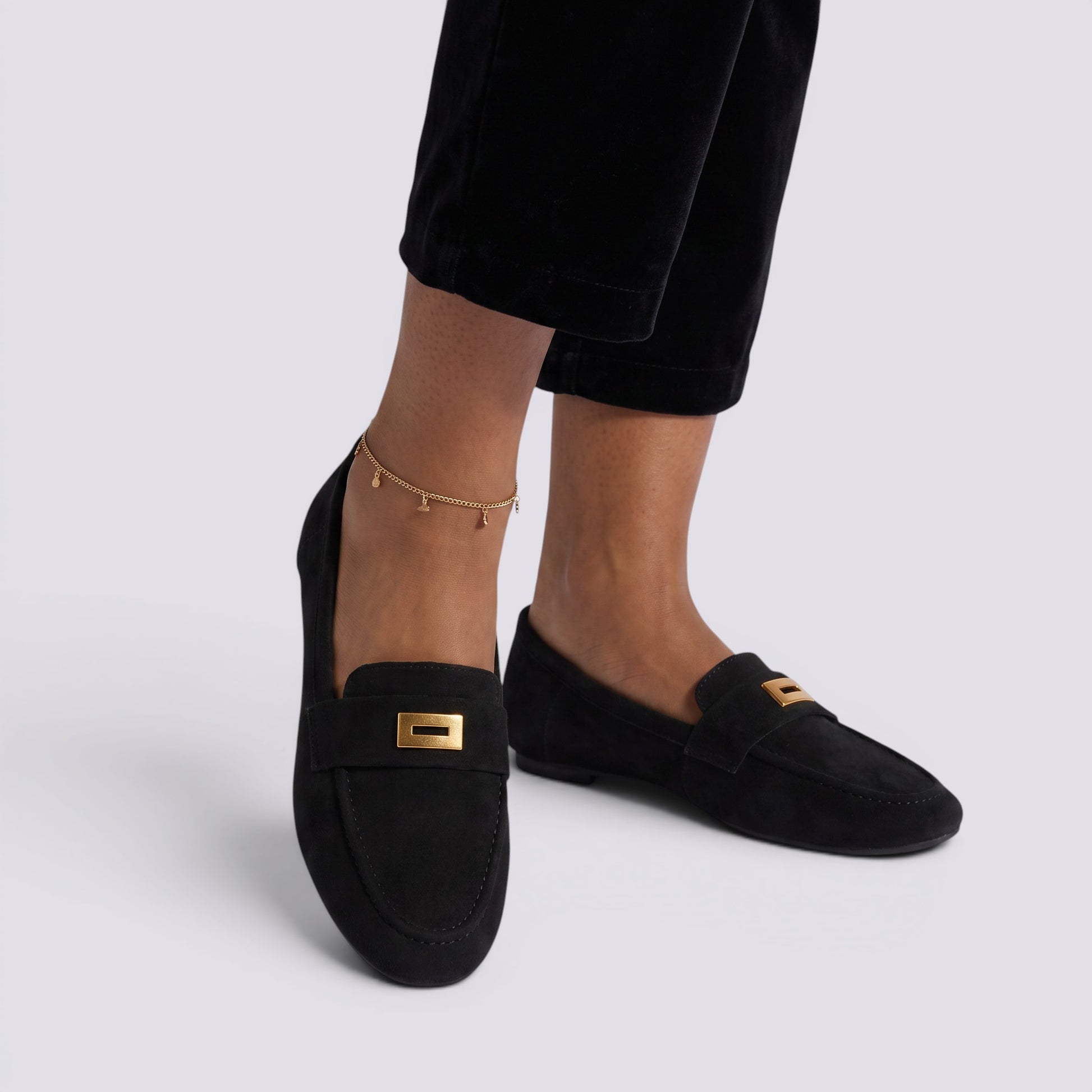 Zapatos Mocasines Mujer Estilo Inglés Punta Cuadrada