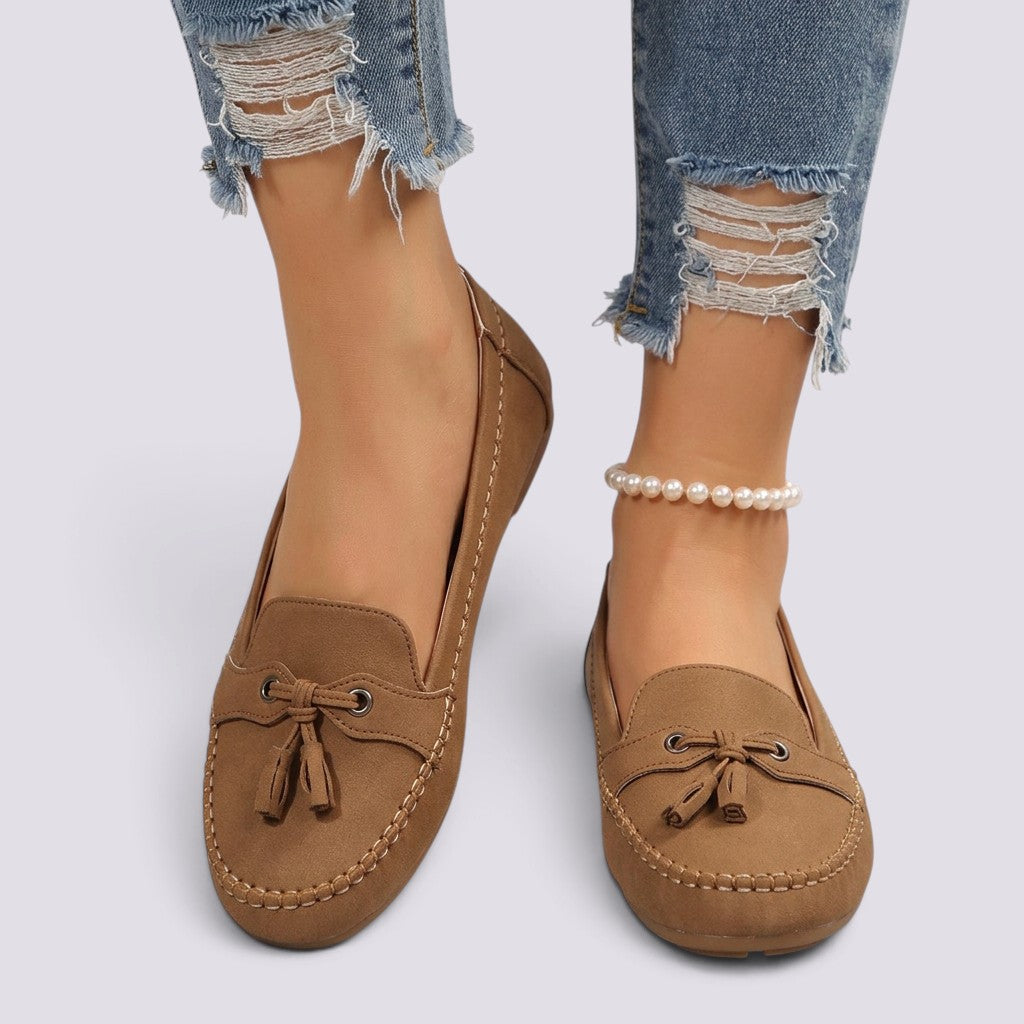 Mocasines Mujer Cómodos Punta Redonda