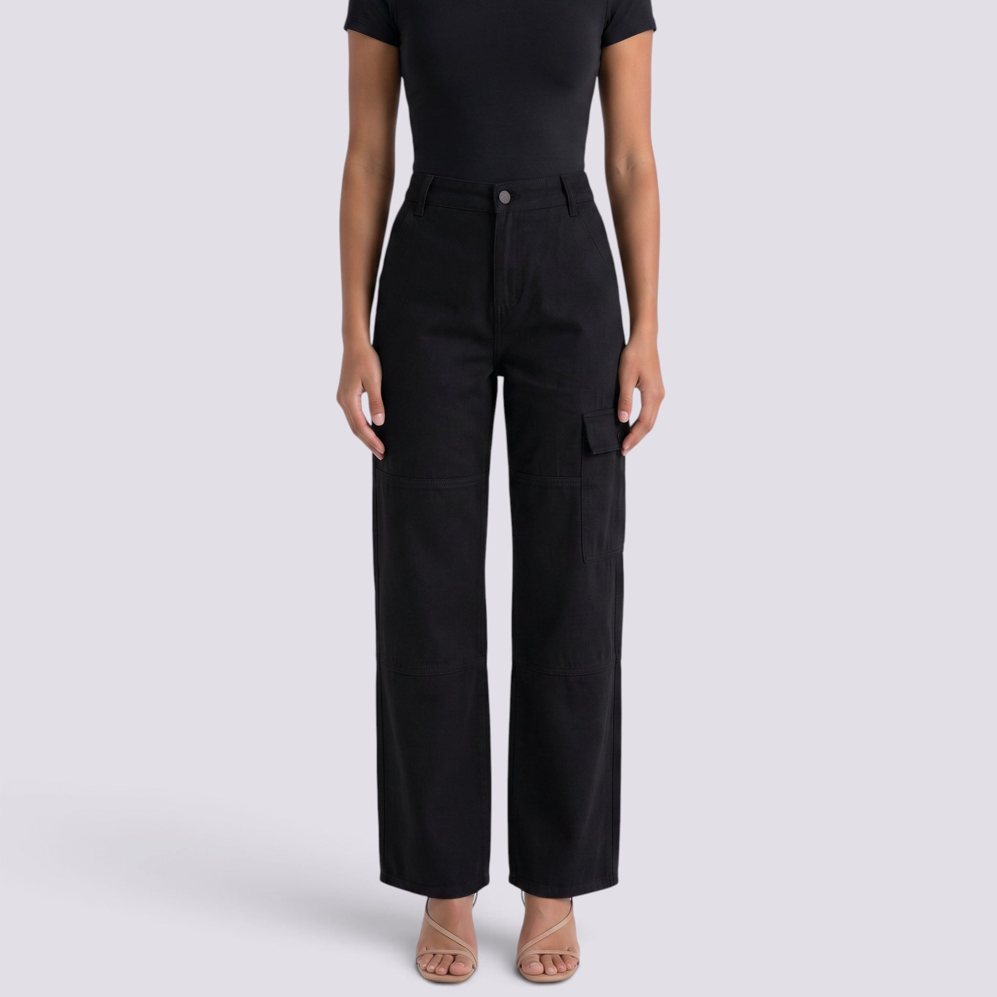 Pantalón Recto Mujer Cintura Alta Holgado