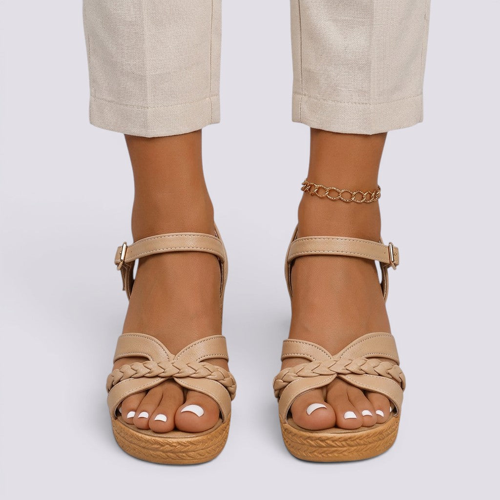 Sandalias de Tacón Mujer Plataforma Plataforma Ancho