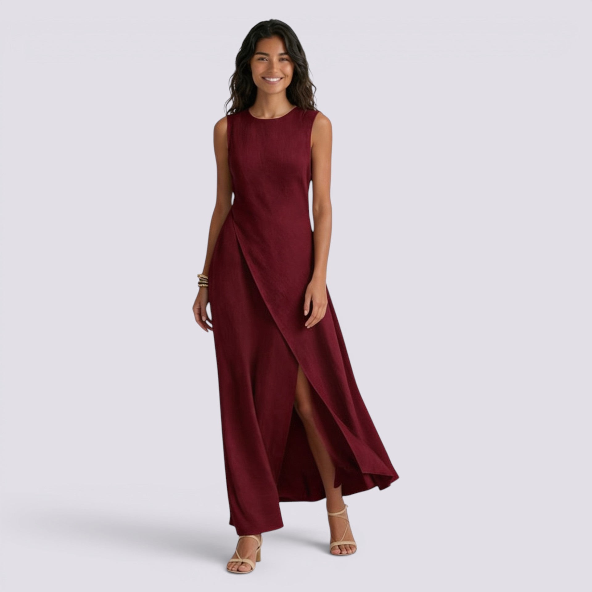 Vestido Largo Asimétrico Mujer