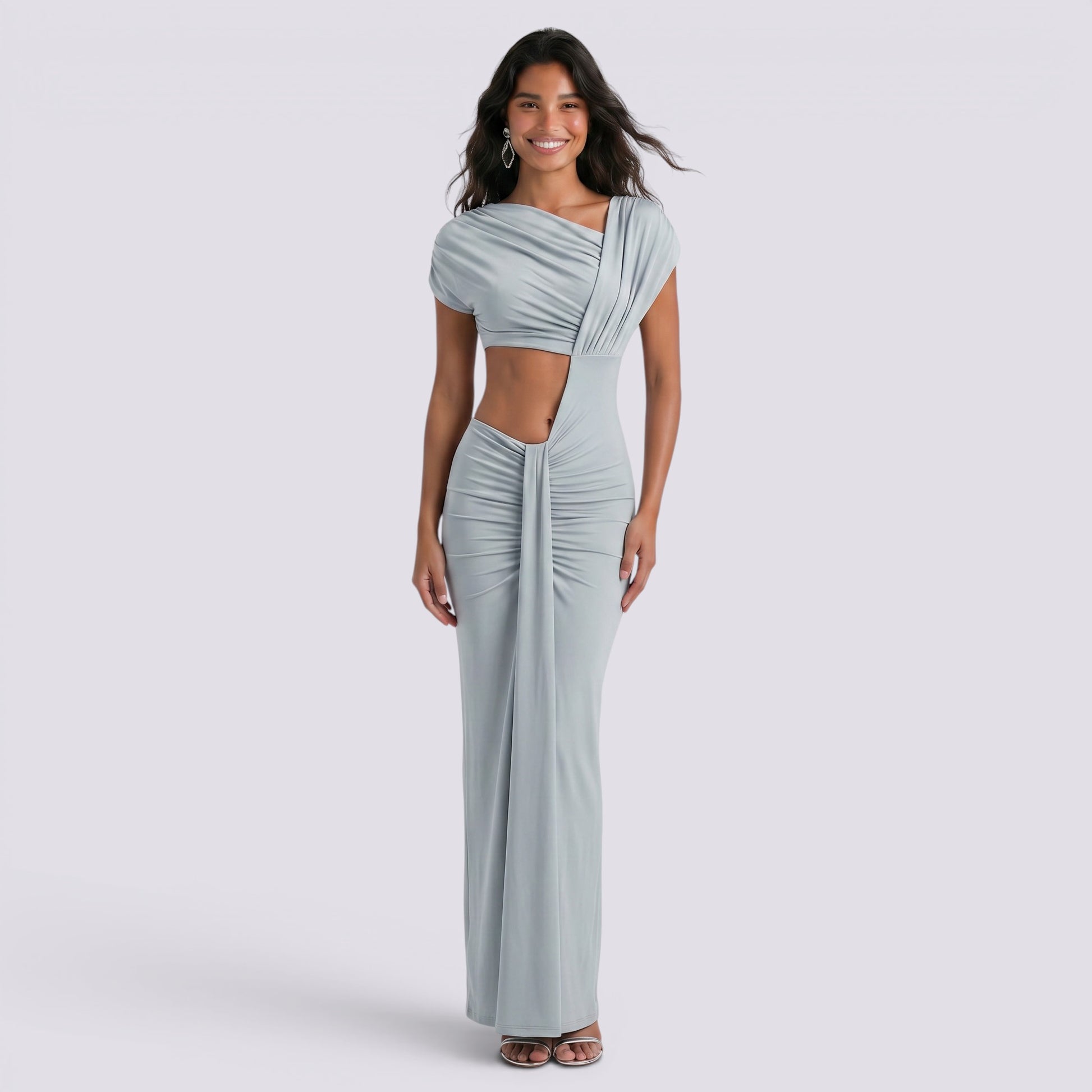 Vestido Largo Mujer Elegante Aberturas