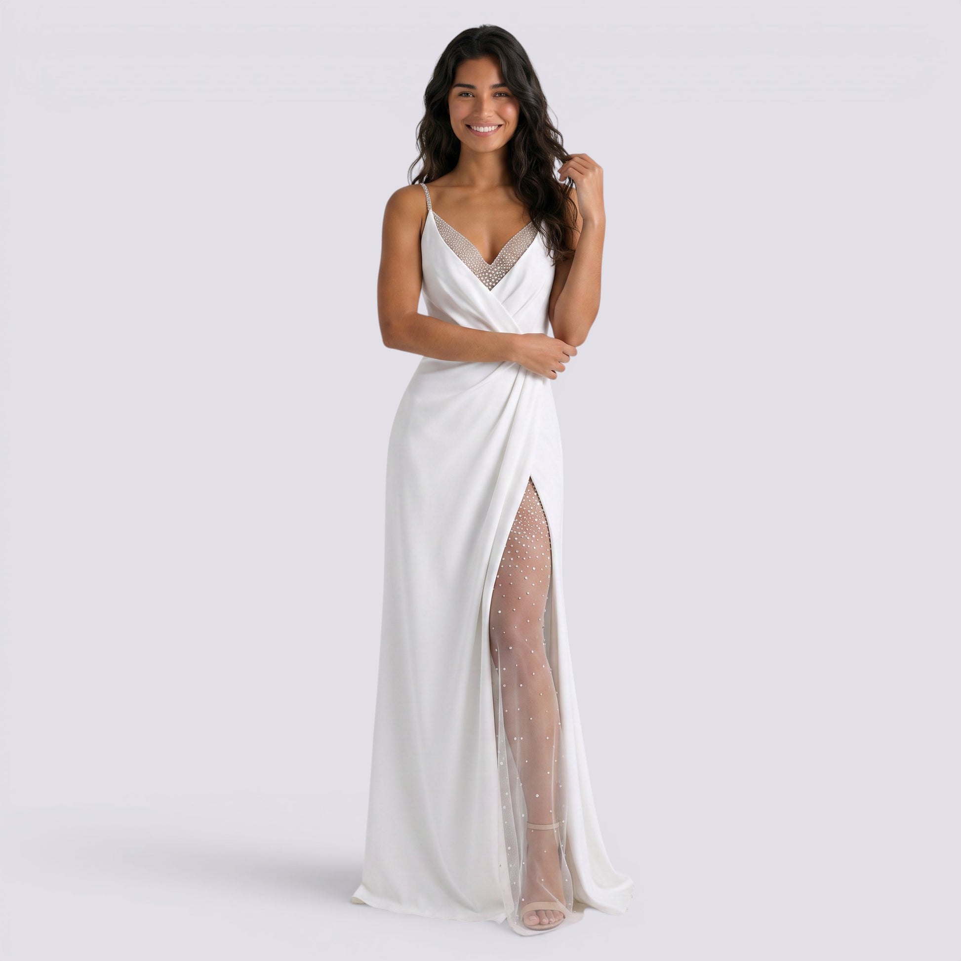Vestido de Lentejuelas Mujer Espalda Descubierta