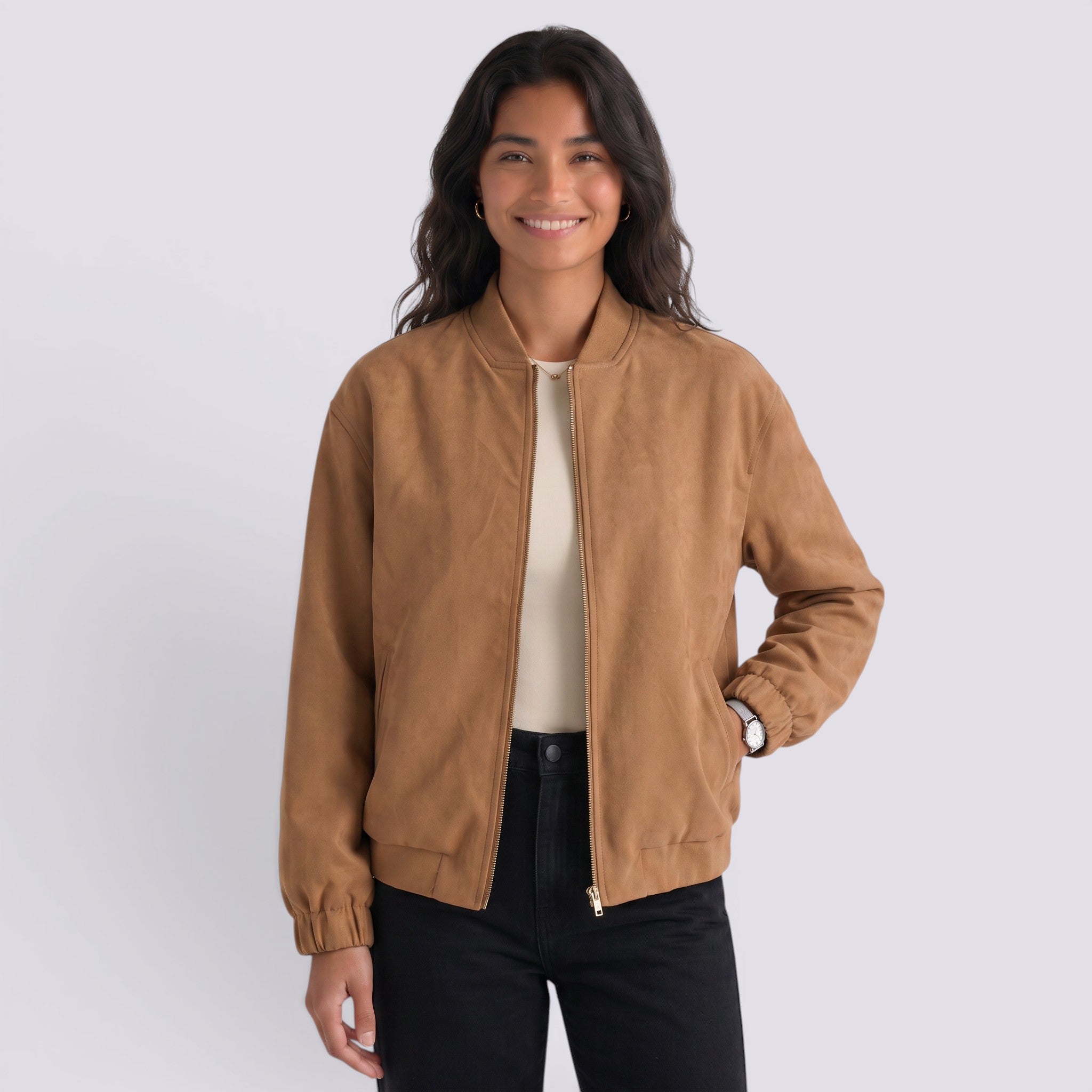Chaqueta Mujer Oversize Efecto Piel