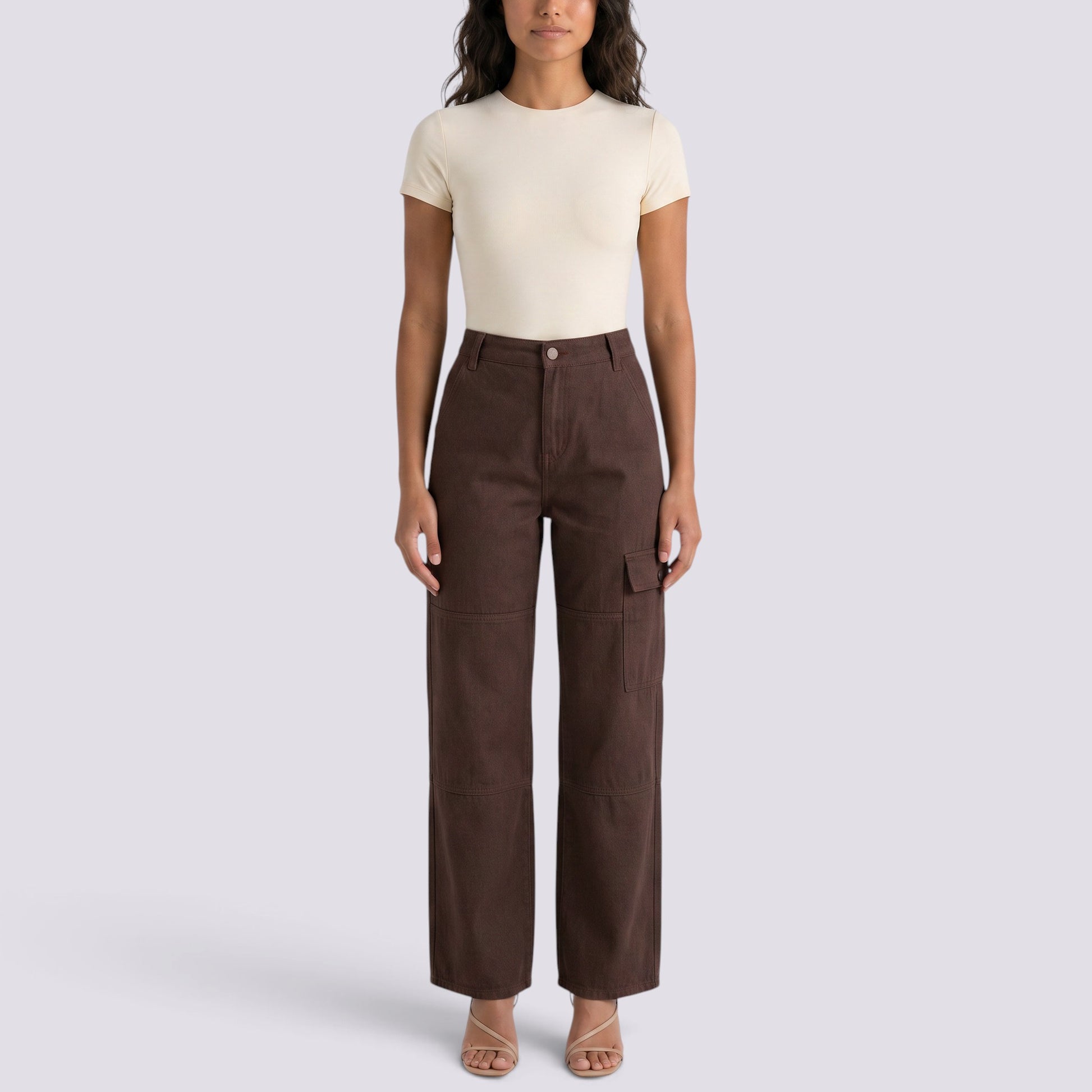 Pantalón Recto Mujer Cintura Alta Holgado
